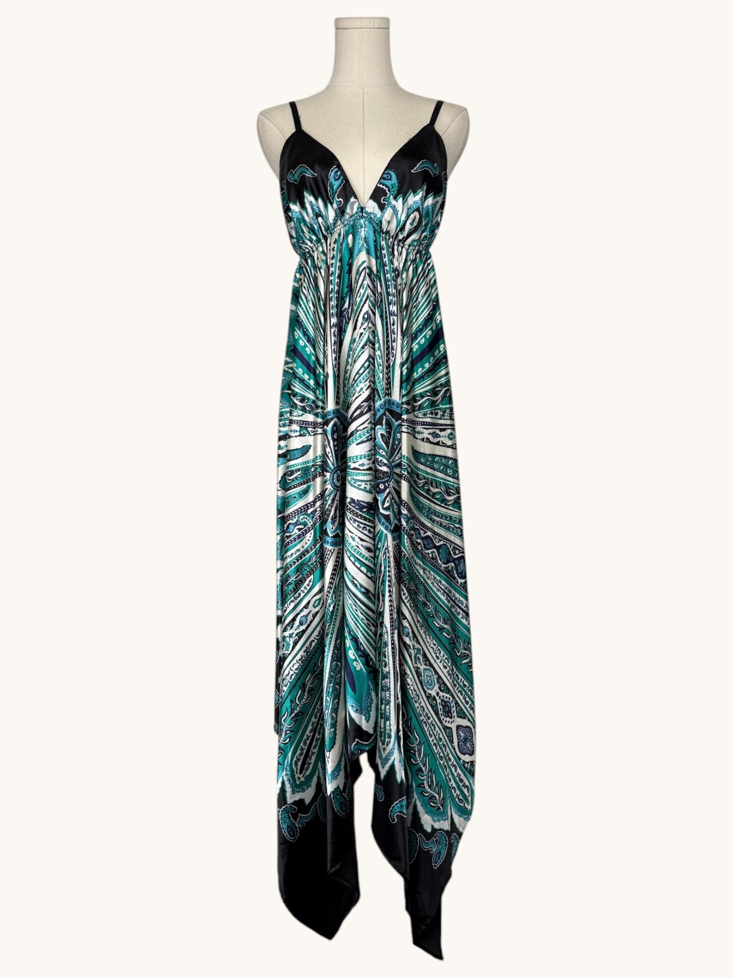 00s Dots Multicolor Asymmetrical Dress - XL