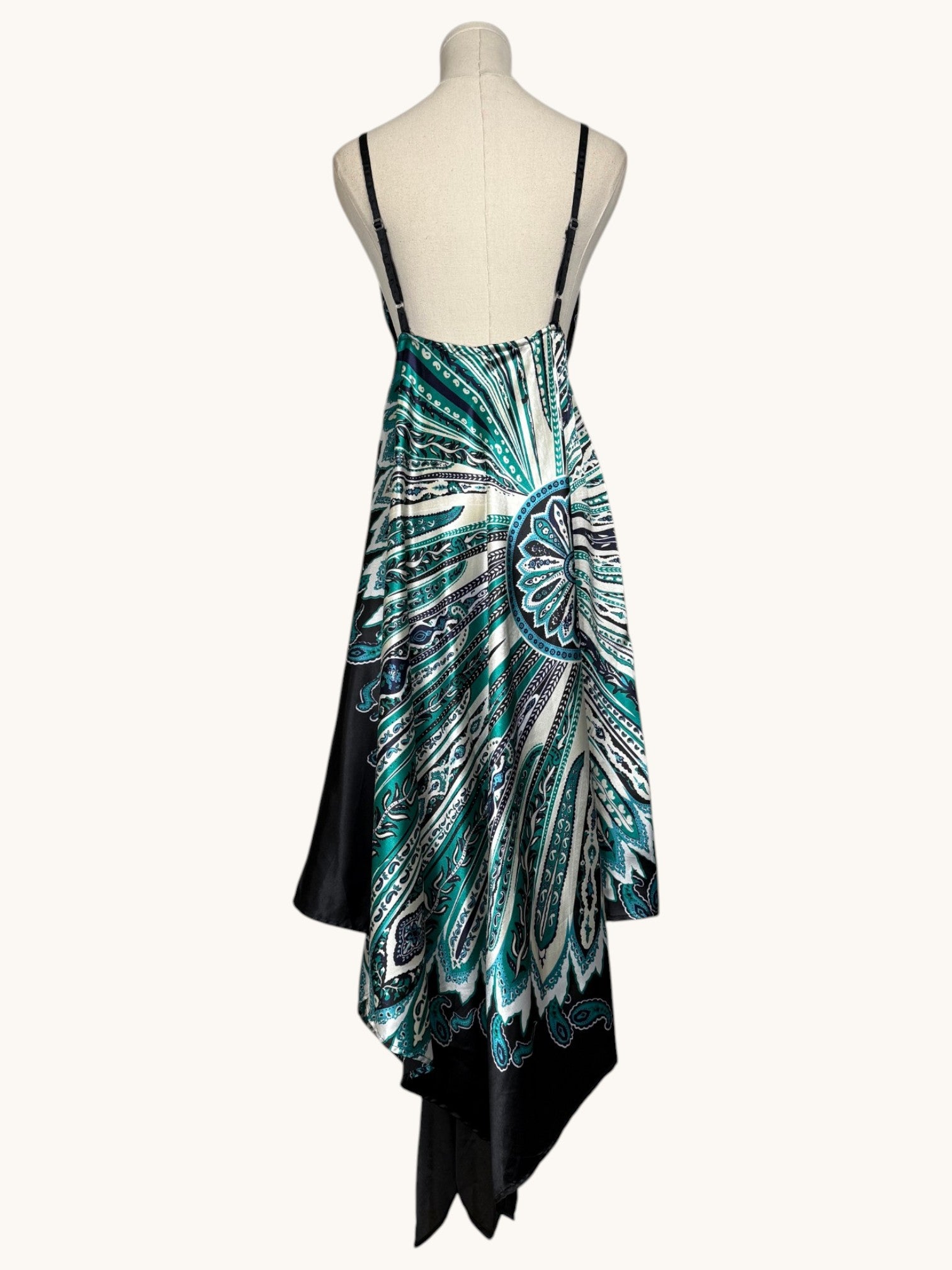 00s Dots Multicolor Asymmetrical Dress - XL