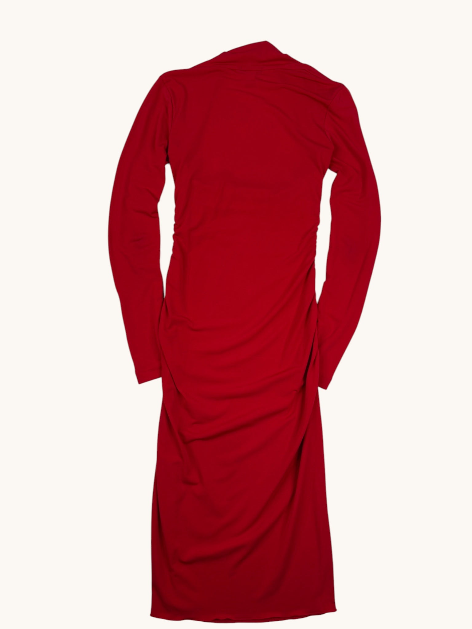 90s Moda International Red Bodycon Midi Dress - XS