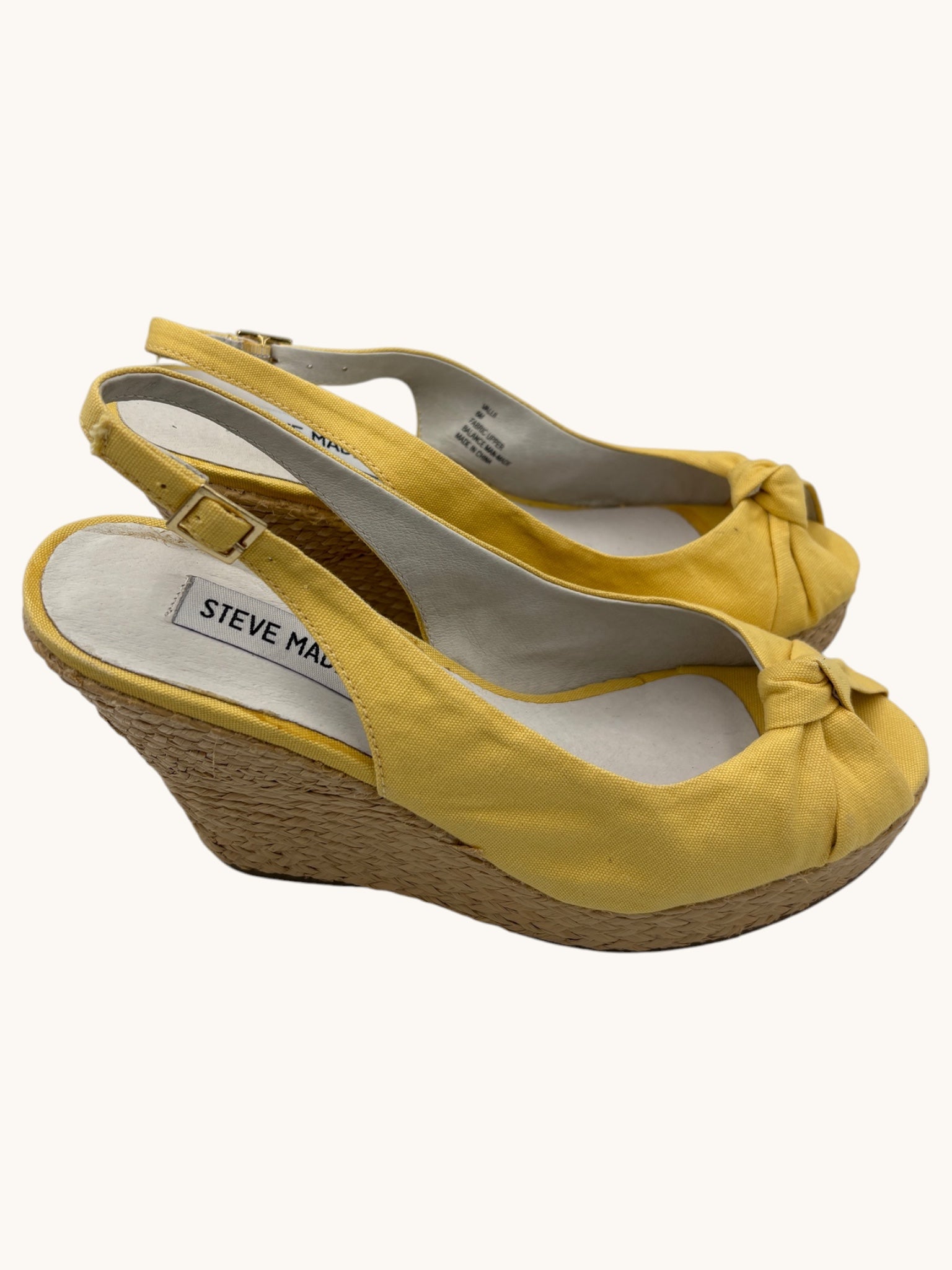 00s Steve Madden Yellow Wedge Sandals - 6 W