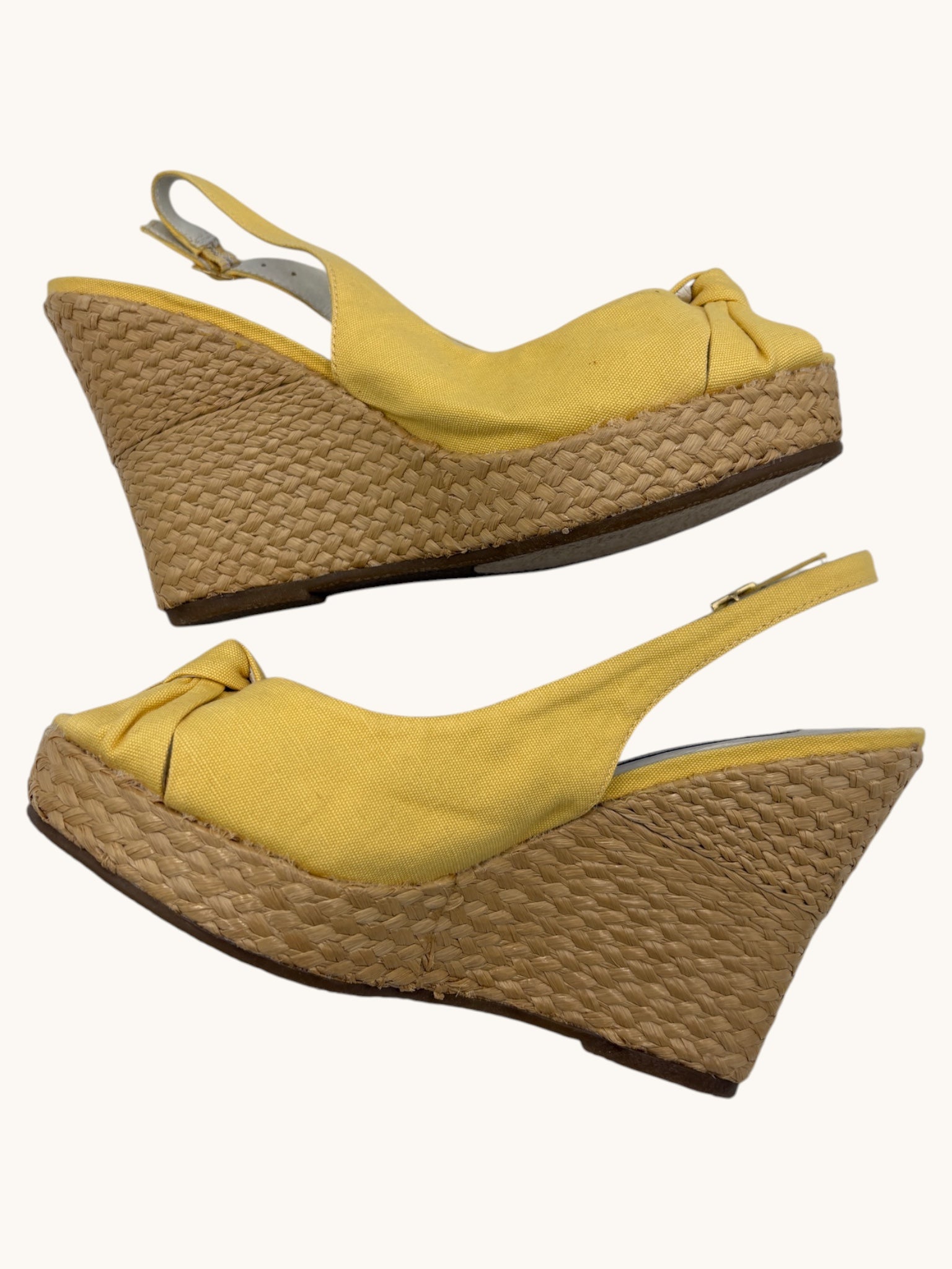 00s Steve Madden Yellow Wedge Sandals - 6 W