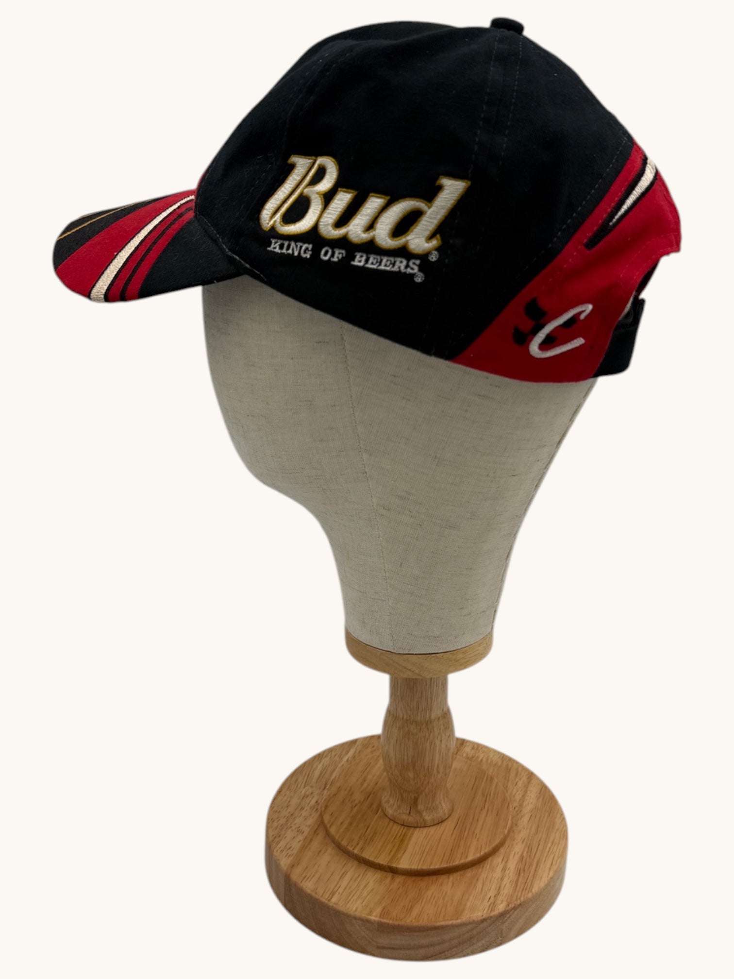 90s Chase Authentics Red Black Bud Dale Earnhardt Jr #8 Adjustable Cap