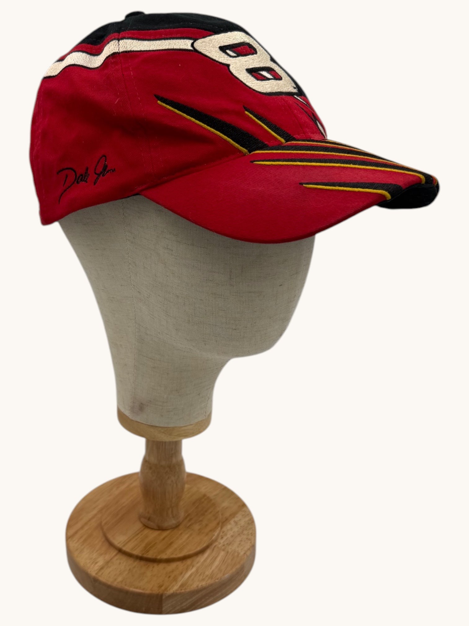 90s Chase Authentics Red Black Bud Dale Earnhardt Jr #8 Adjustable Cap