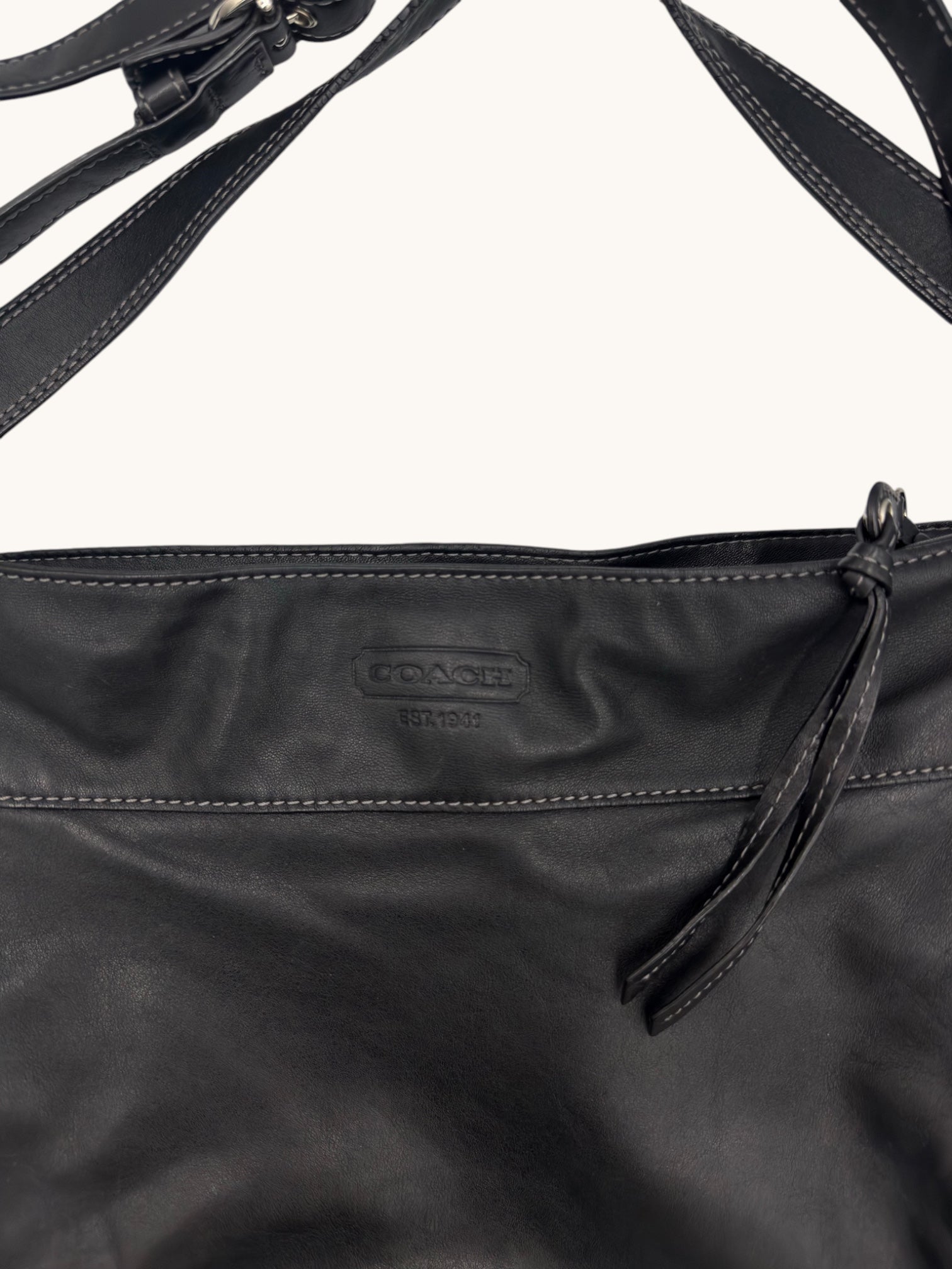90s Coach Black Leather Zoe Hobo