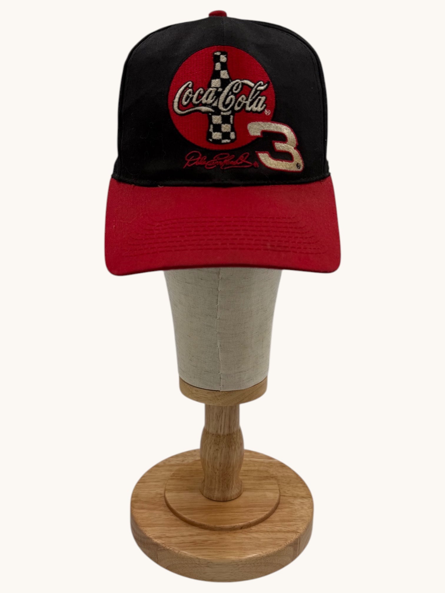 90s Chase Authentics Red Black Coca Cola Dale Earnhardt Sr #3 Snapback