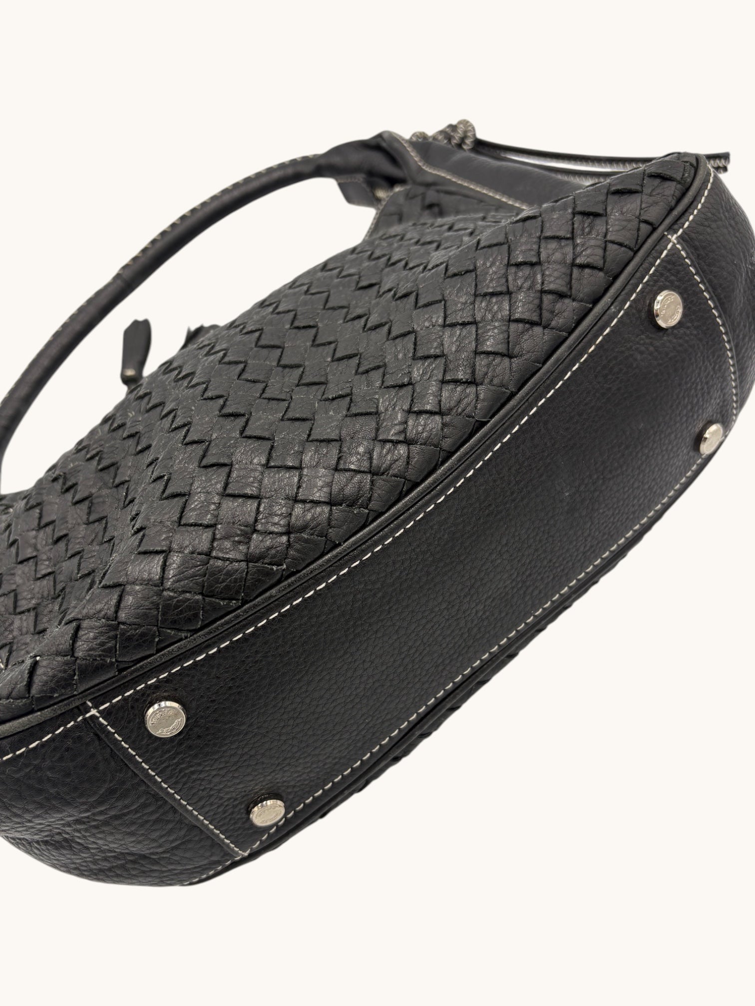 90s Talbots Black Braided Shoulder Bag