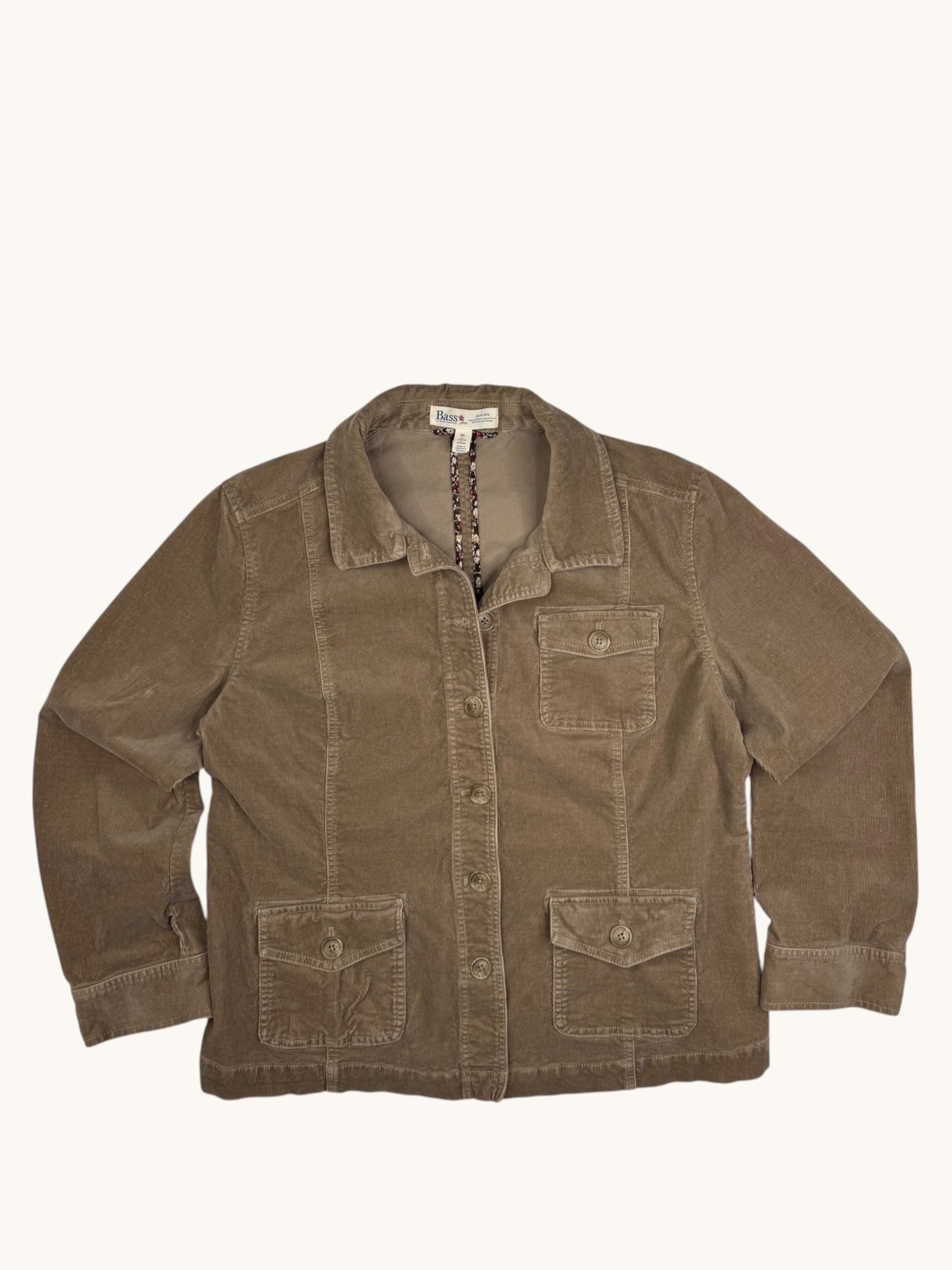 90s Bass Beige Corduroy Jacket - XL