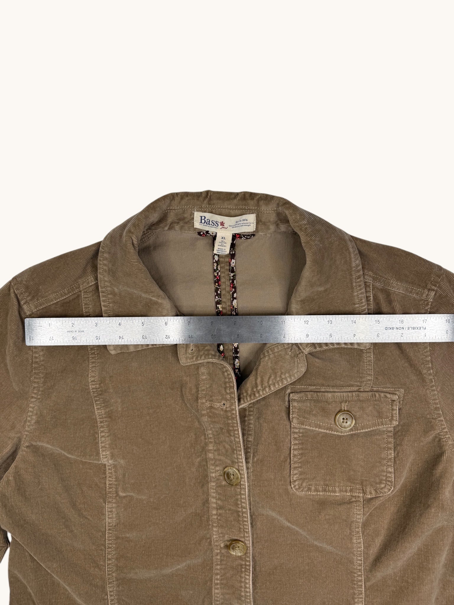 90s Bass Beige Corduroy Jacket - XL