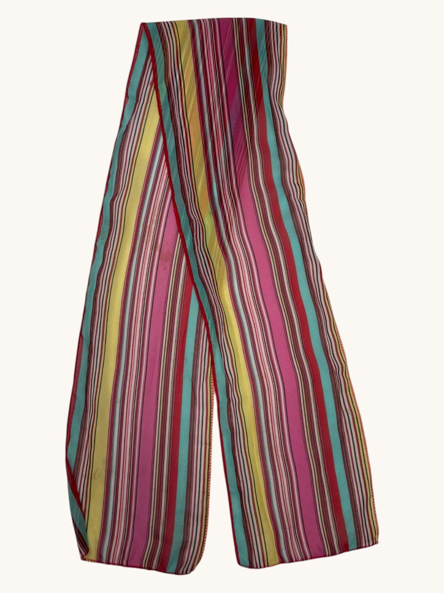 90s Multicolor Striped Headscarf