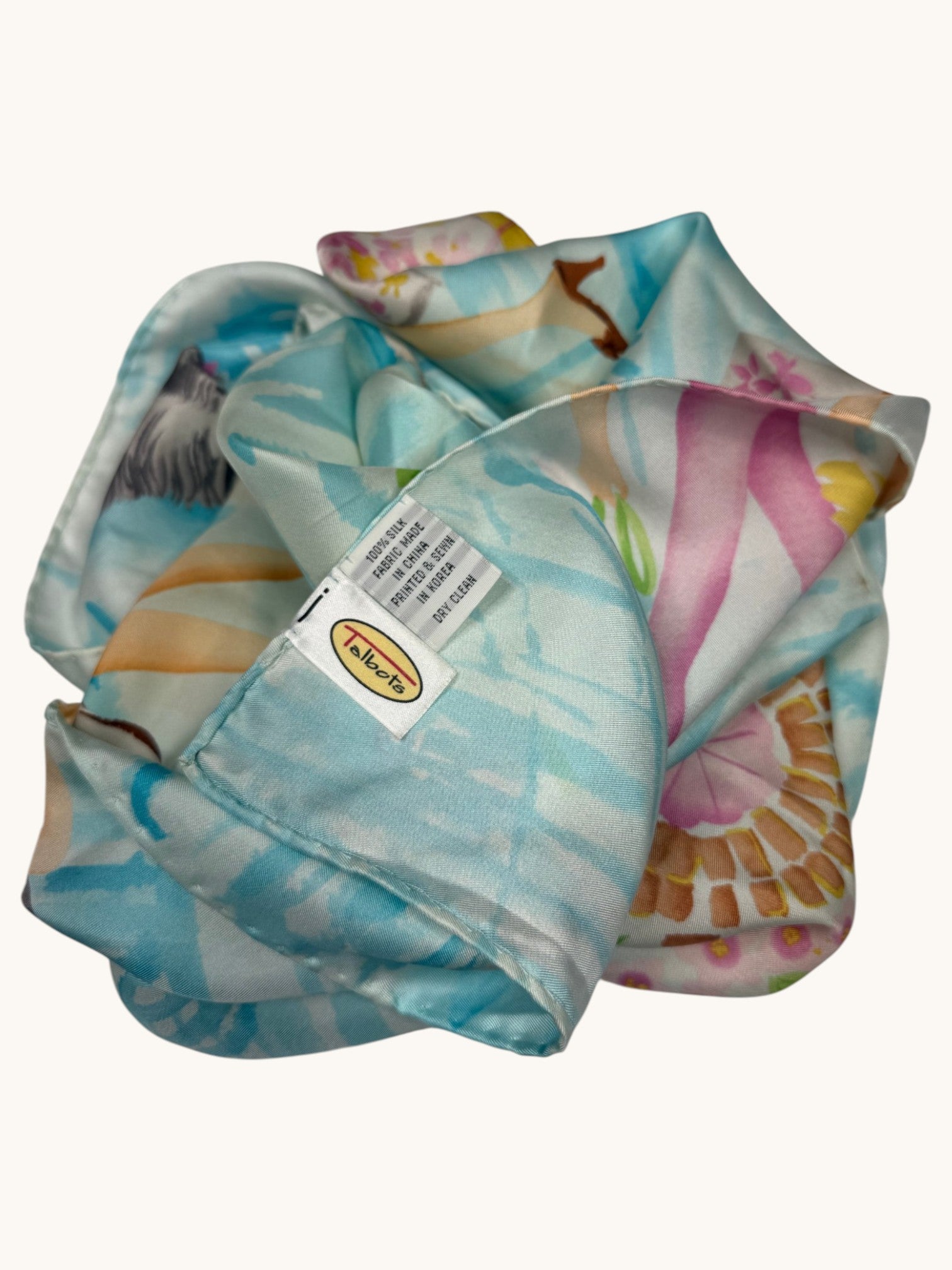 90s Talbots Blue Scarf