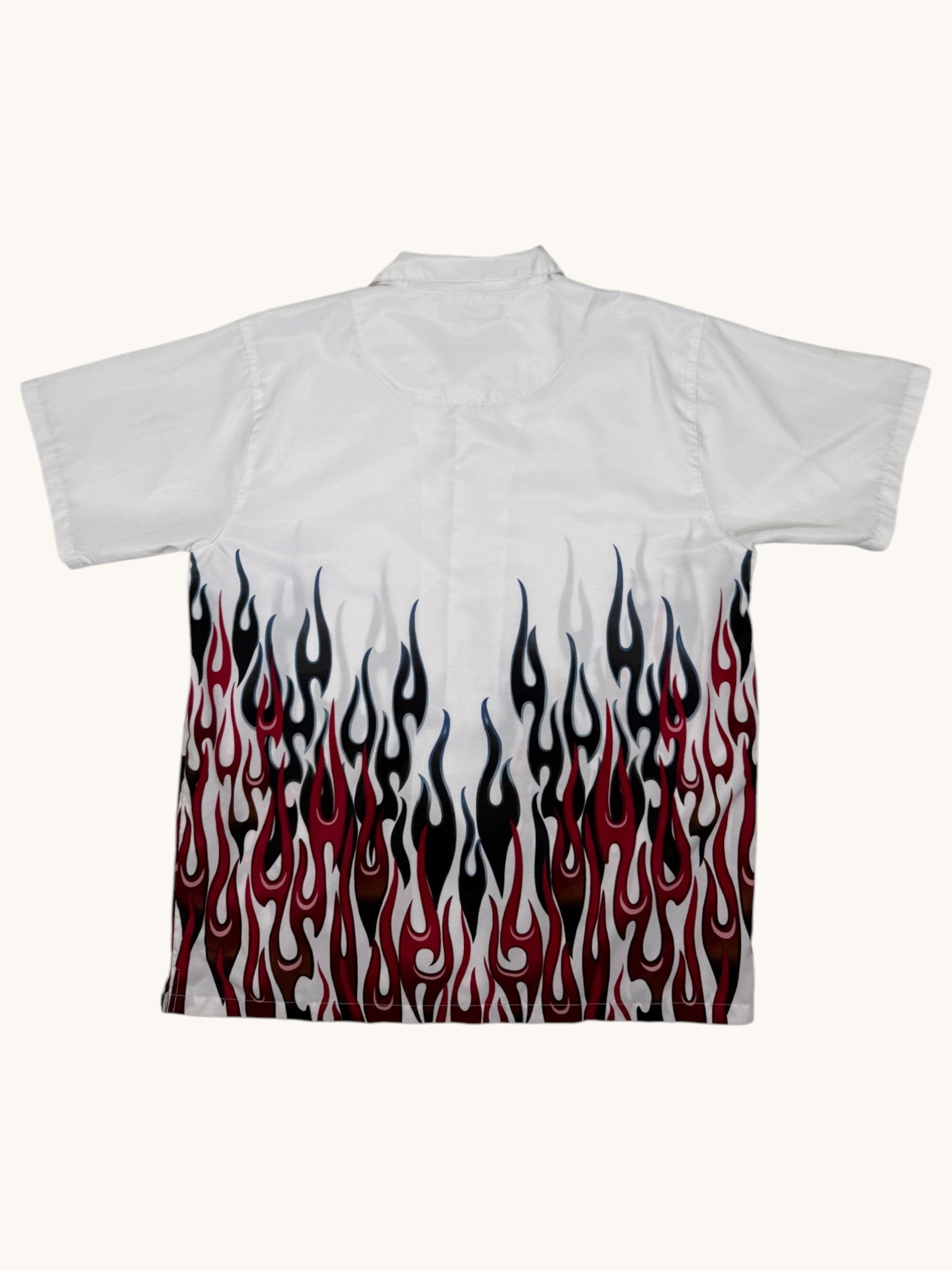90s Club Shirt Flames Button Up - XL