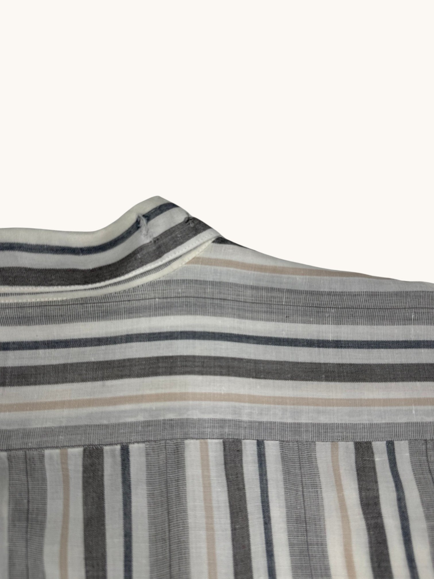 90s Knightsbridge Gray Stripe Button-Up Shirt - XL