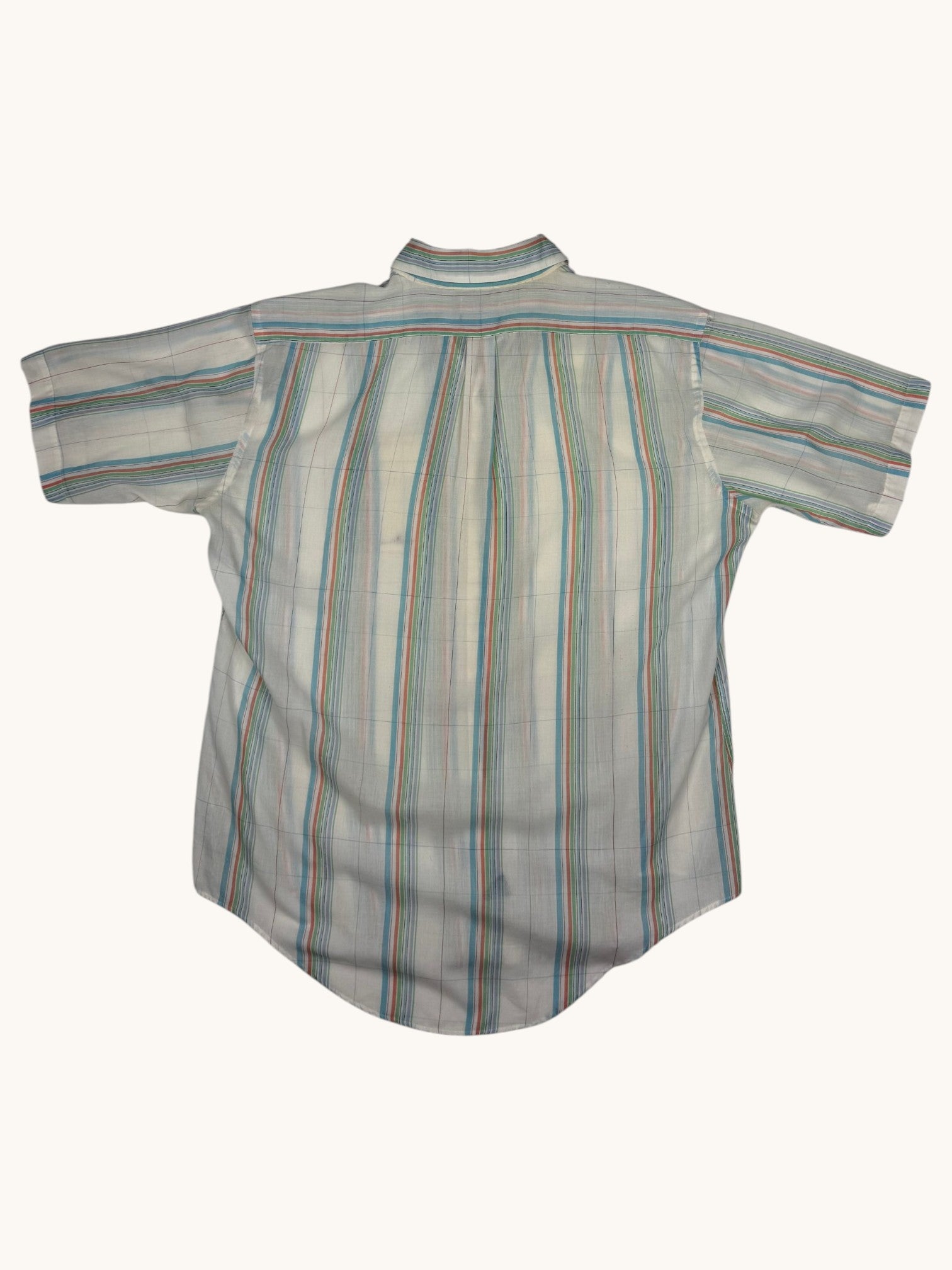 90s Cavalier Multicolor Stripe Button-Up Shirt - 2XL