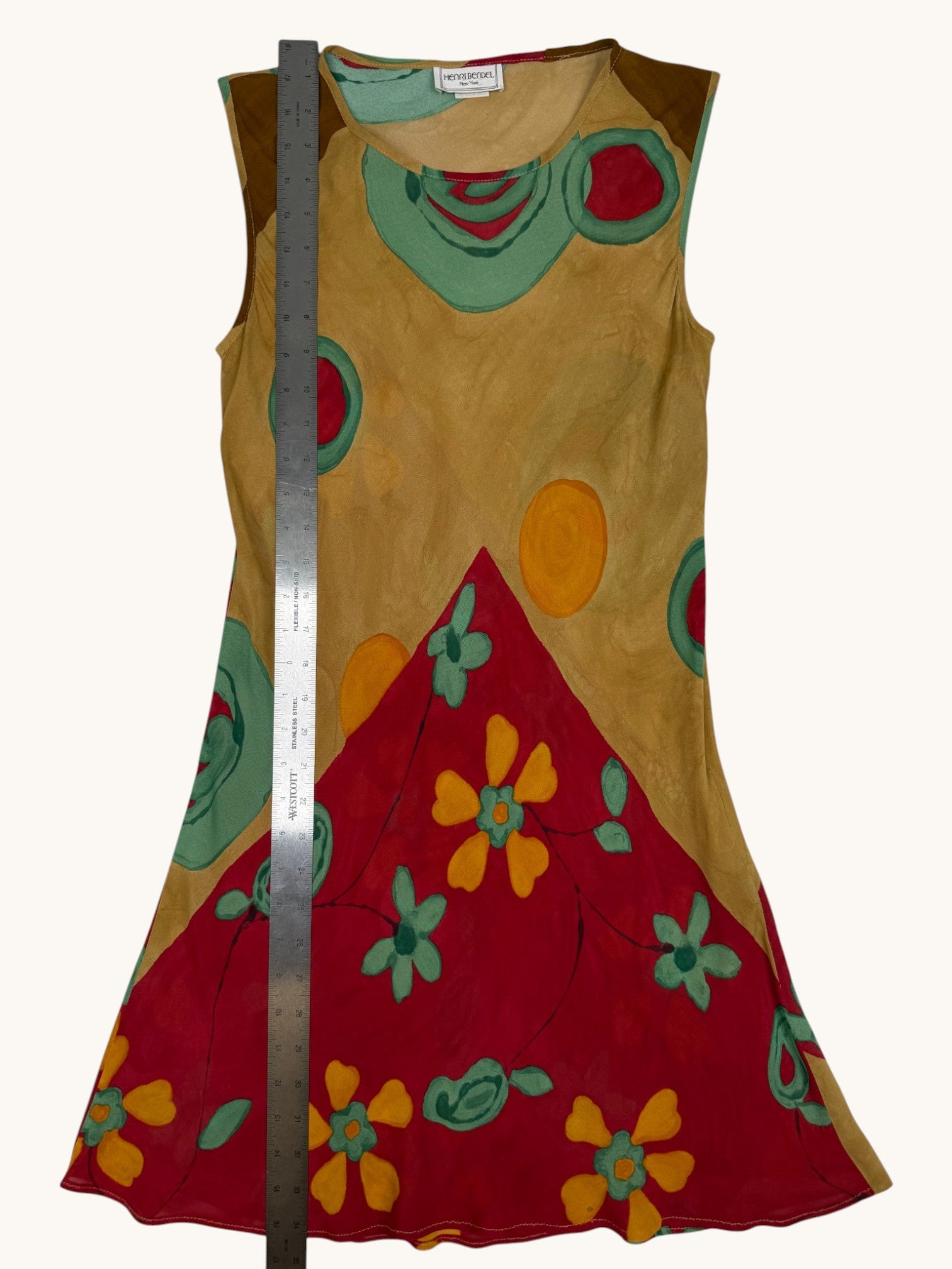 80s Henri Bendel Multicolor Floral Dress - S