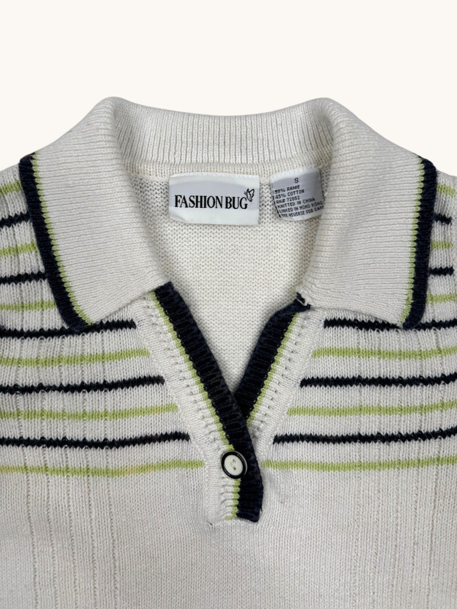 90s Fashion Bug White Sweater Vest - S