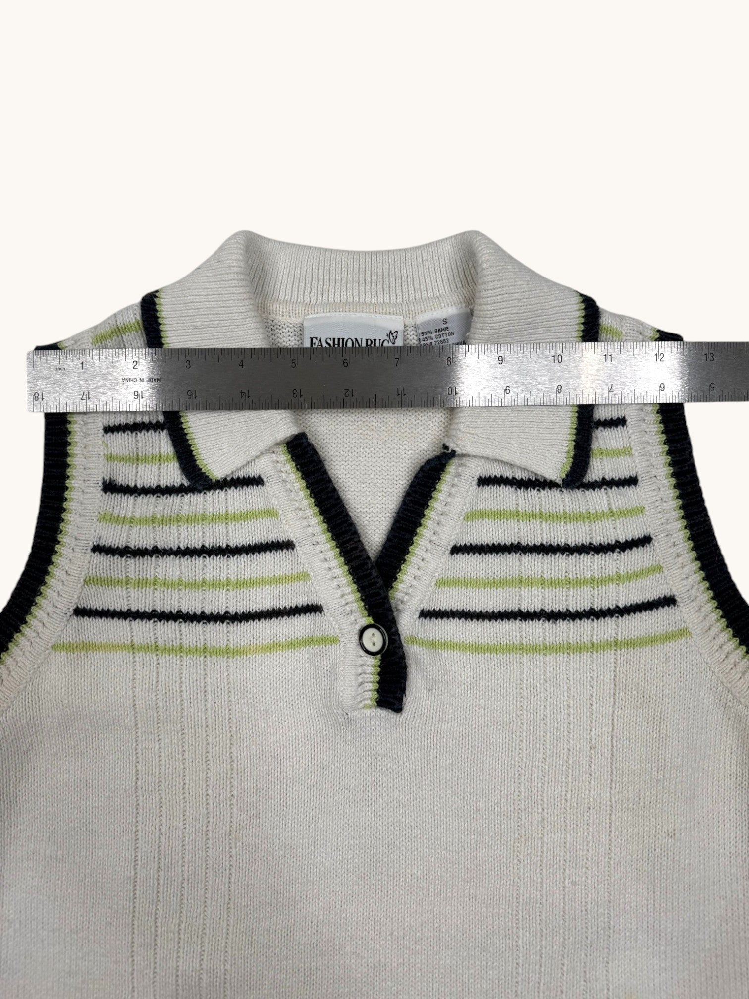 90s Fashion Bug White Sweater Vest - S