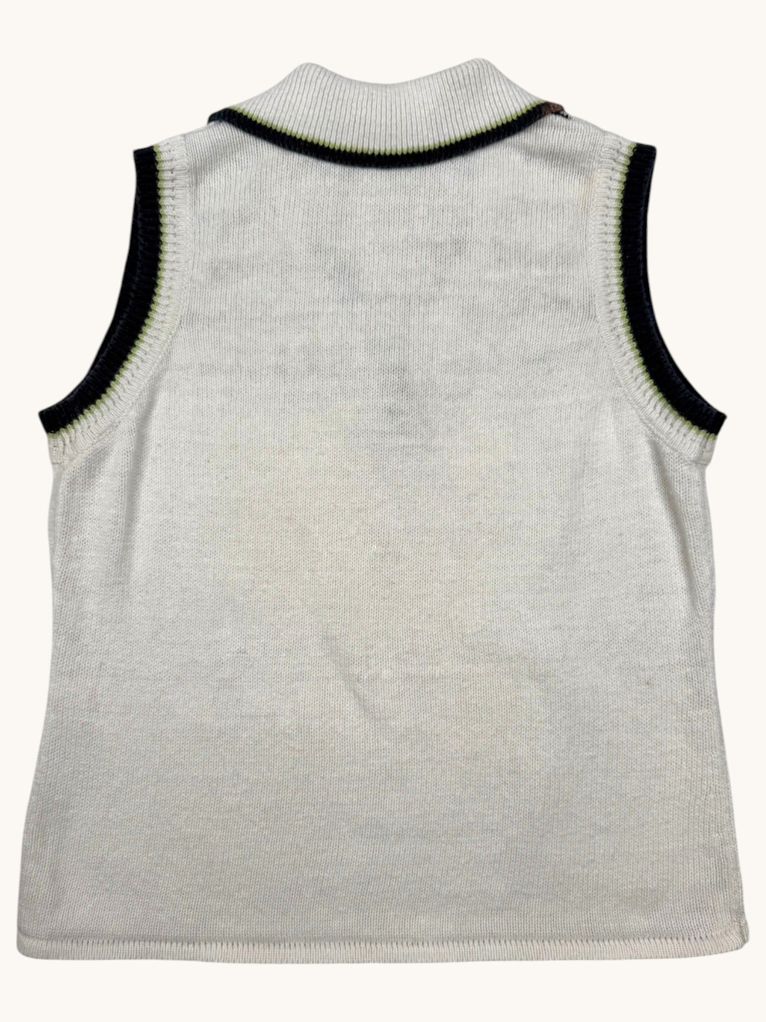 90s Fashion Bug White Sweater Vest - S