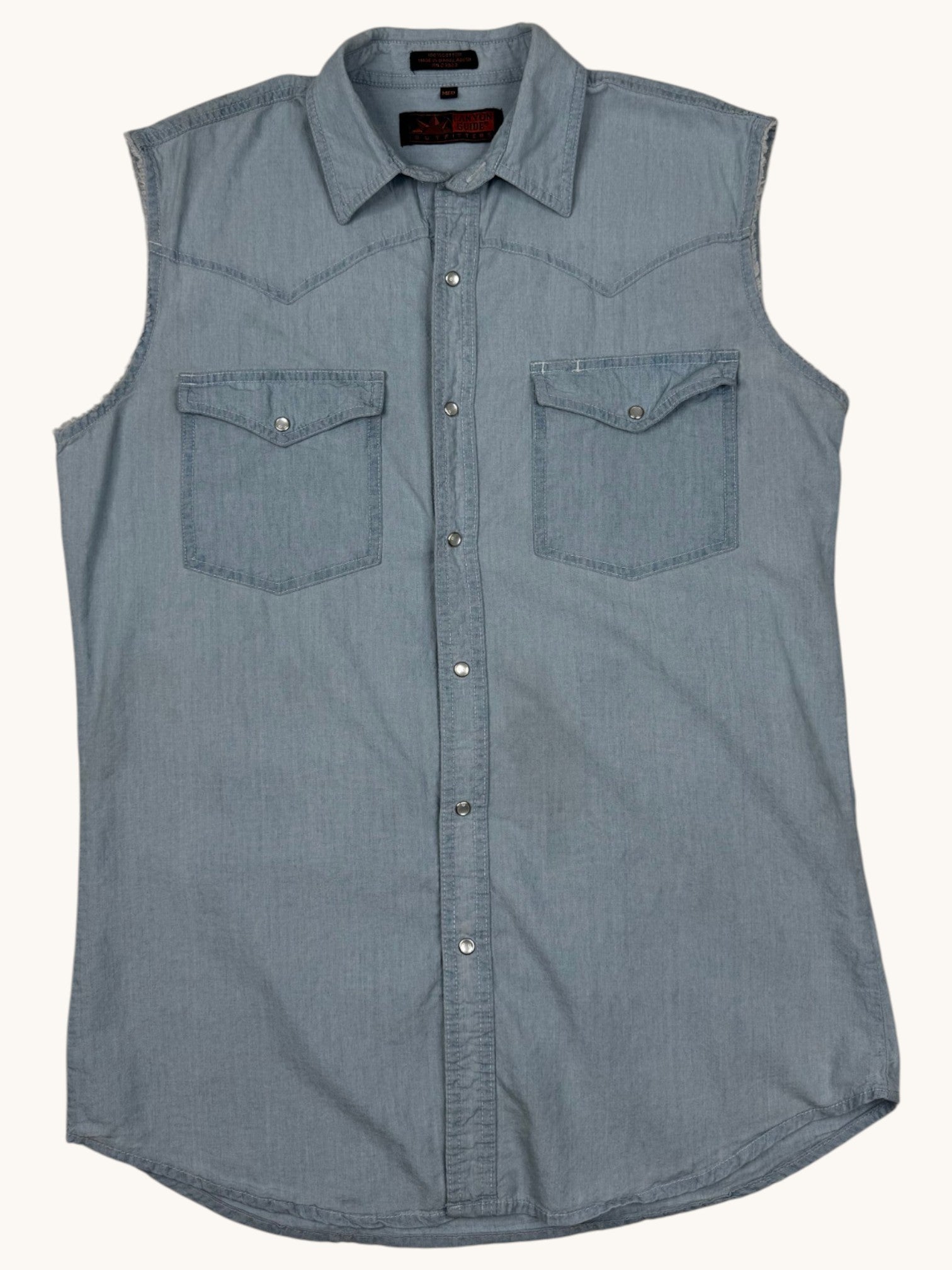 90s Canyon Guide Outfitters Blue Denim Vest - M