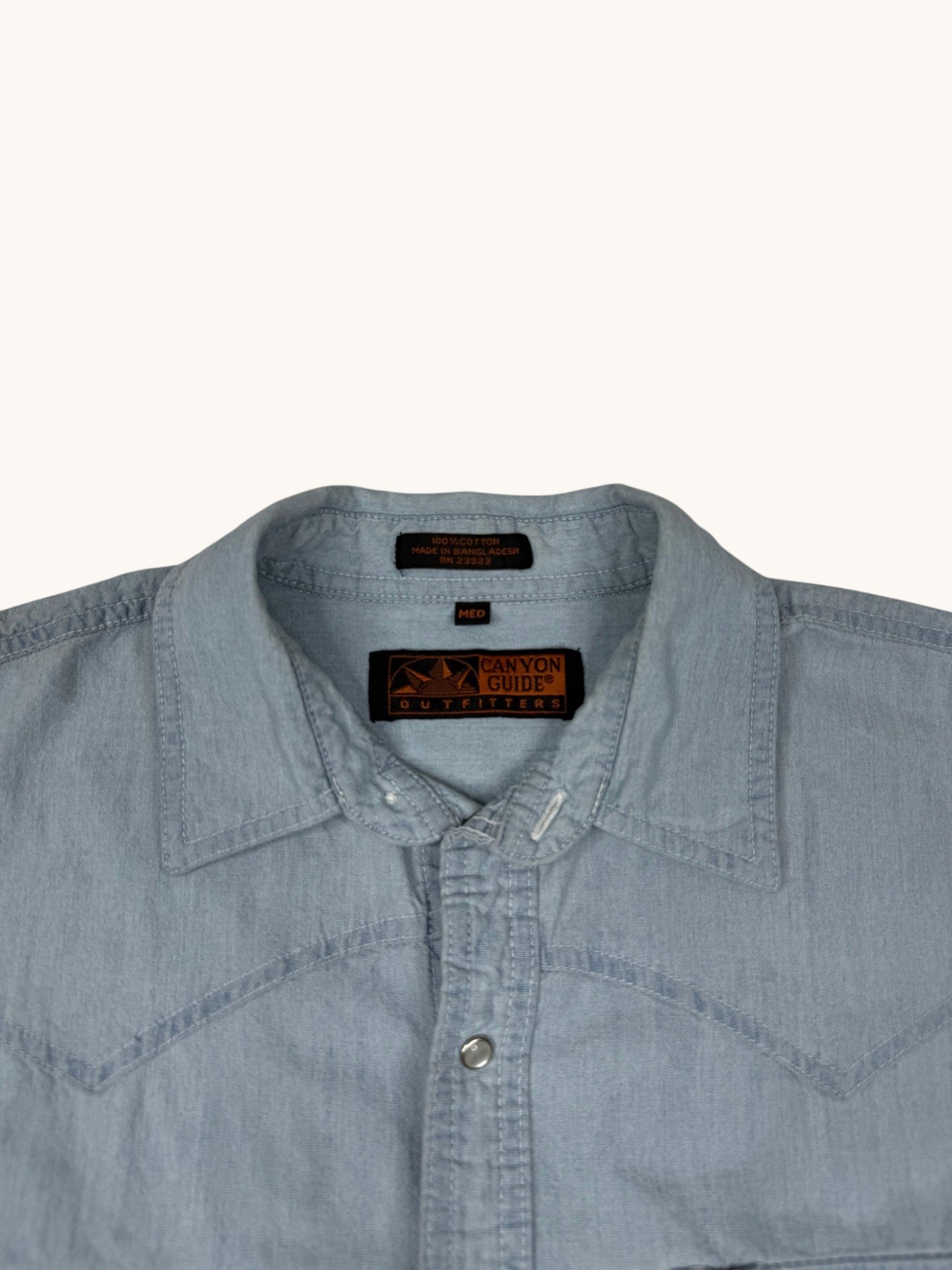 90s Canyon Guide Outfitters Blue Denim Vest - M