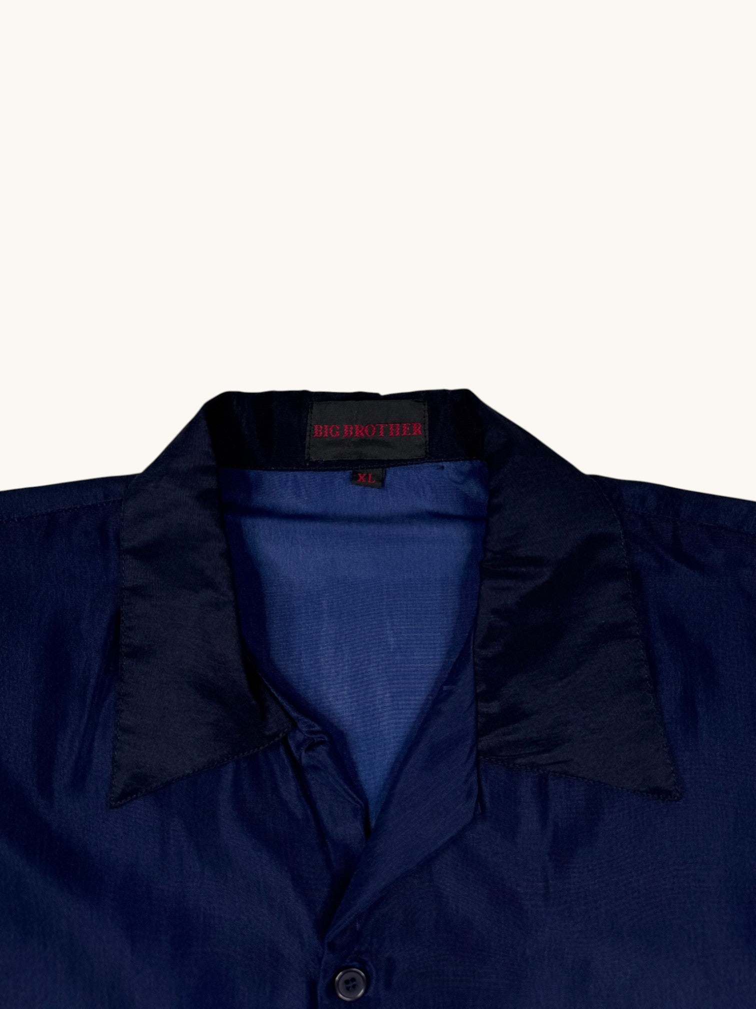90s Big Brother Blue Flames Button Up - XL