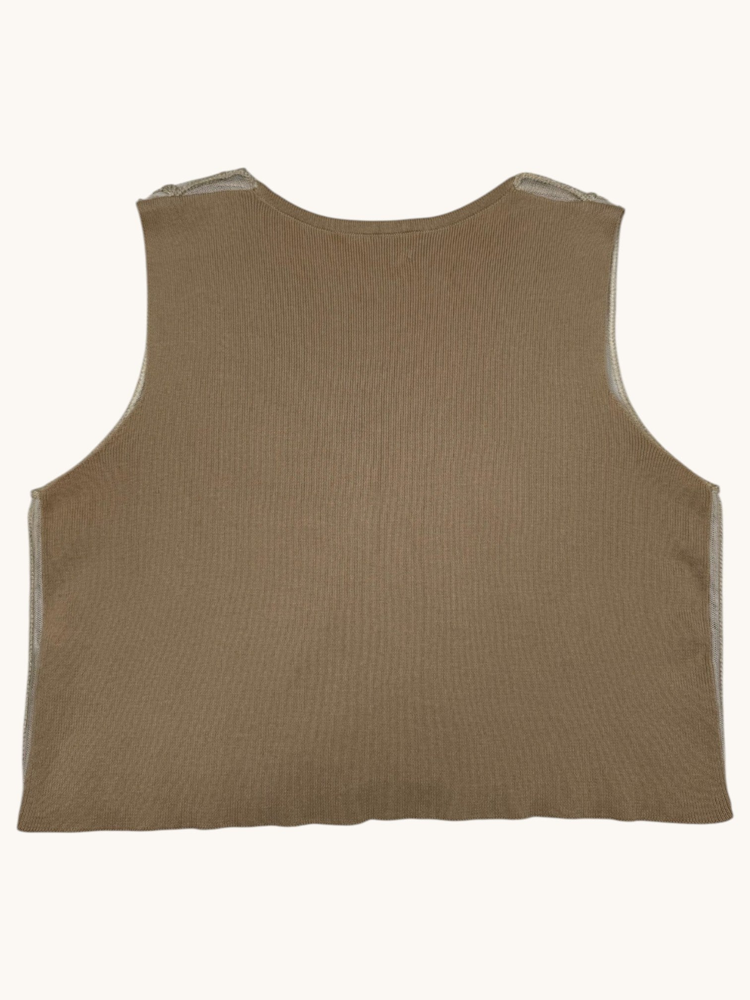 90s Studio Marisa Christina Beige Knit Vest