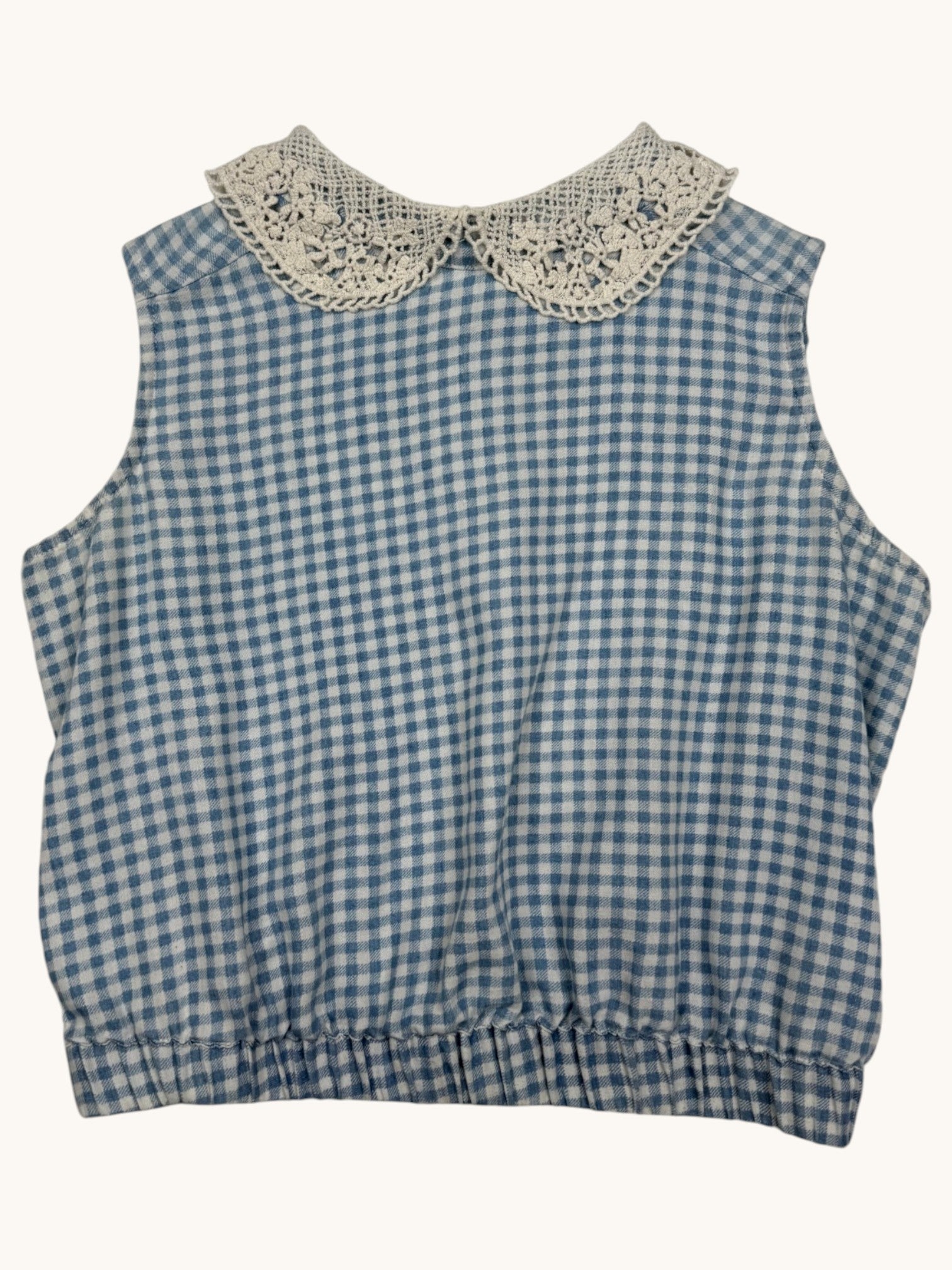 90s ESP Blue Plaid Top - S