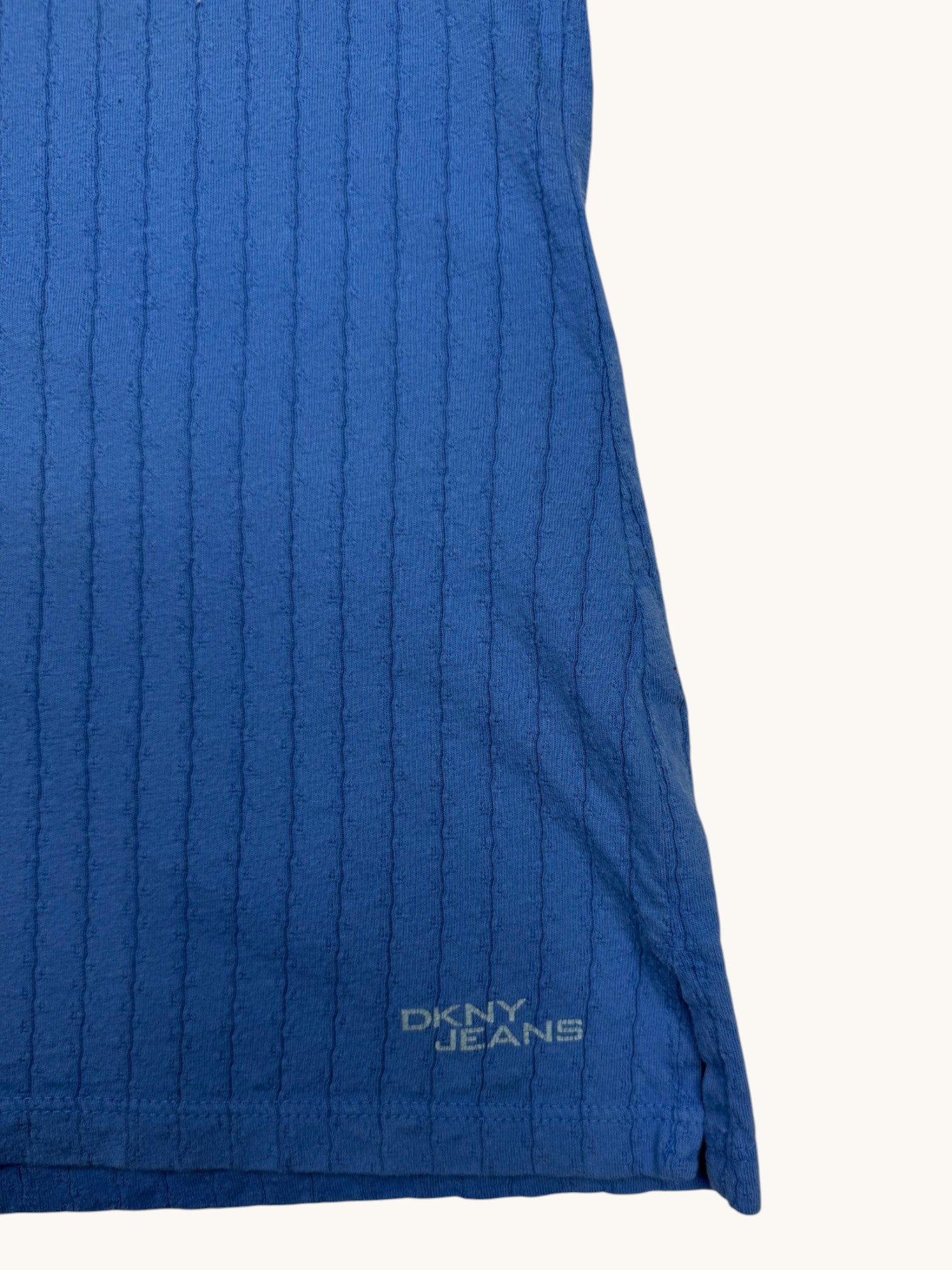 00s DKNY Jeans Blue Polo Top - L