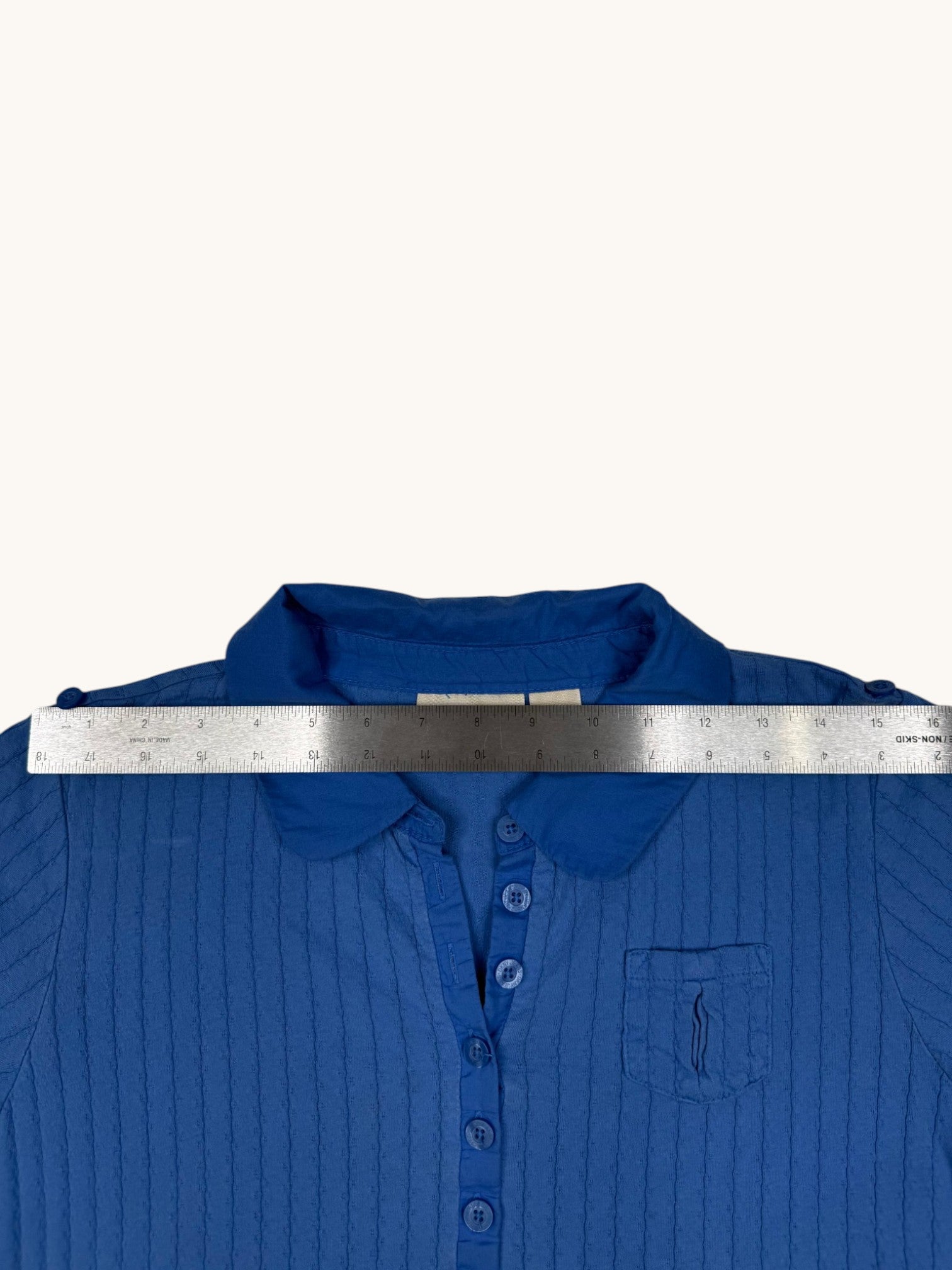 00s DKNY Jeans Blue Polo Top - L