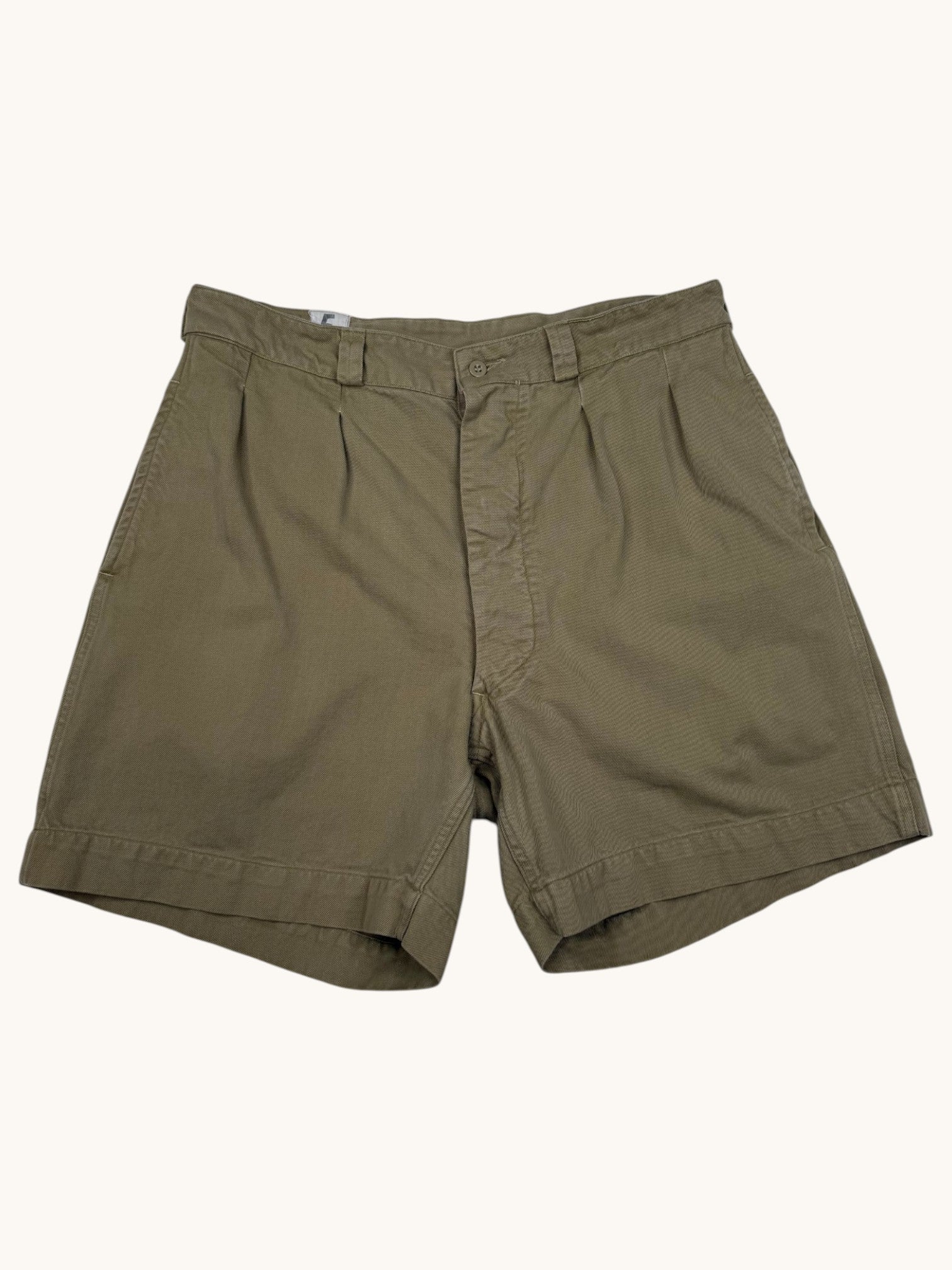 90s Beige Cotton Shorts - M