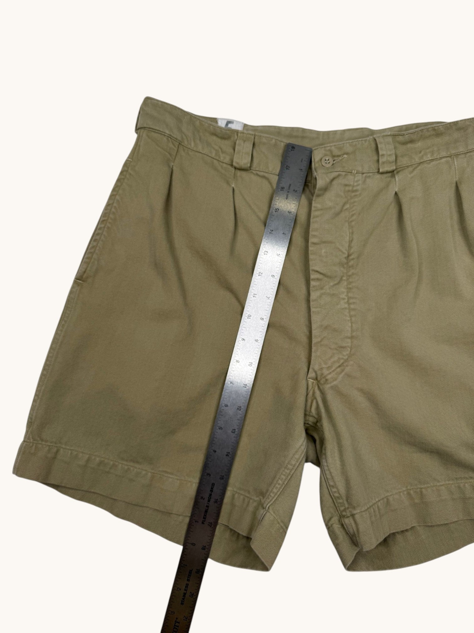 90s Beige Cotton Shorts - M