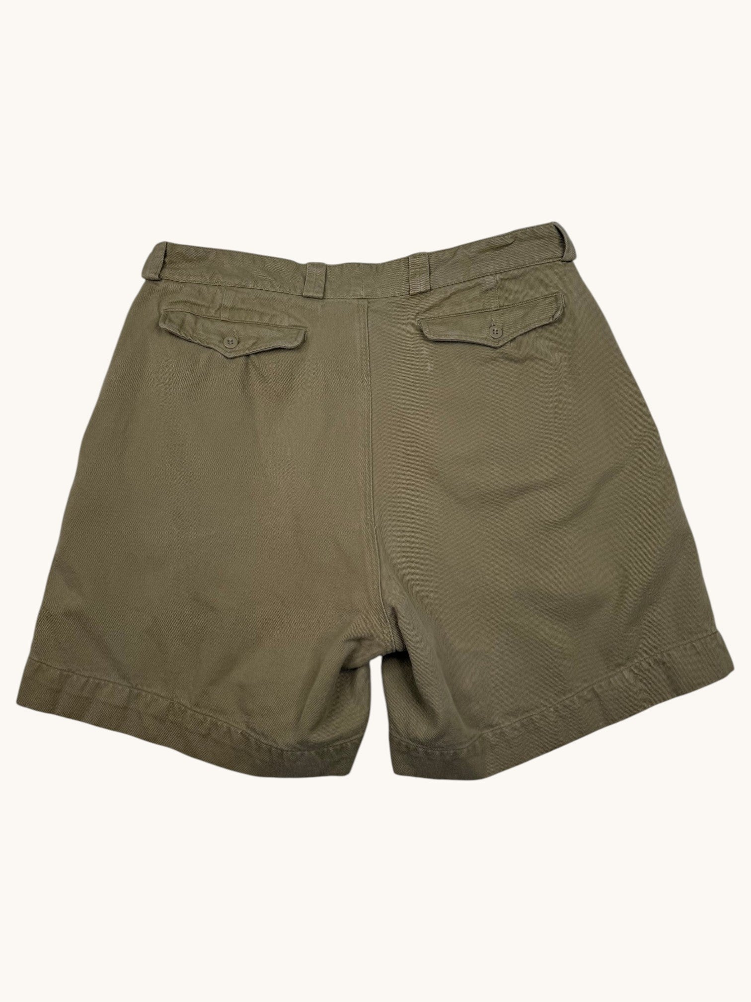 90s Beige Cotton Shorts - M