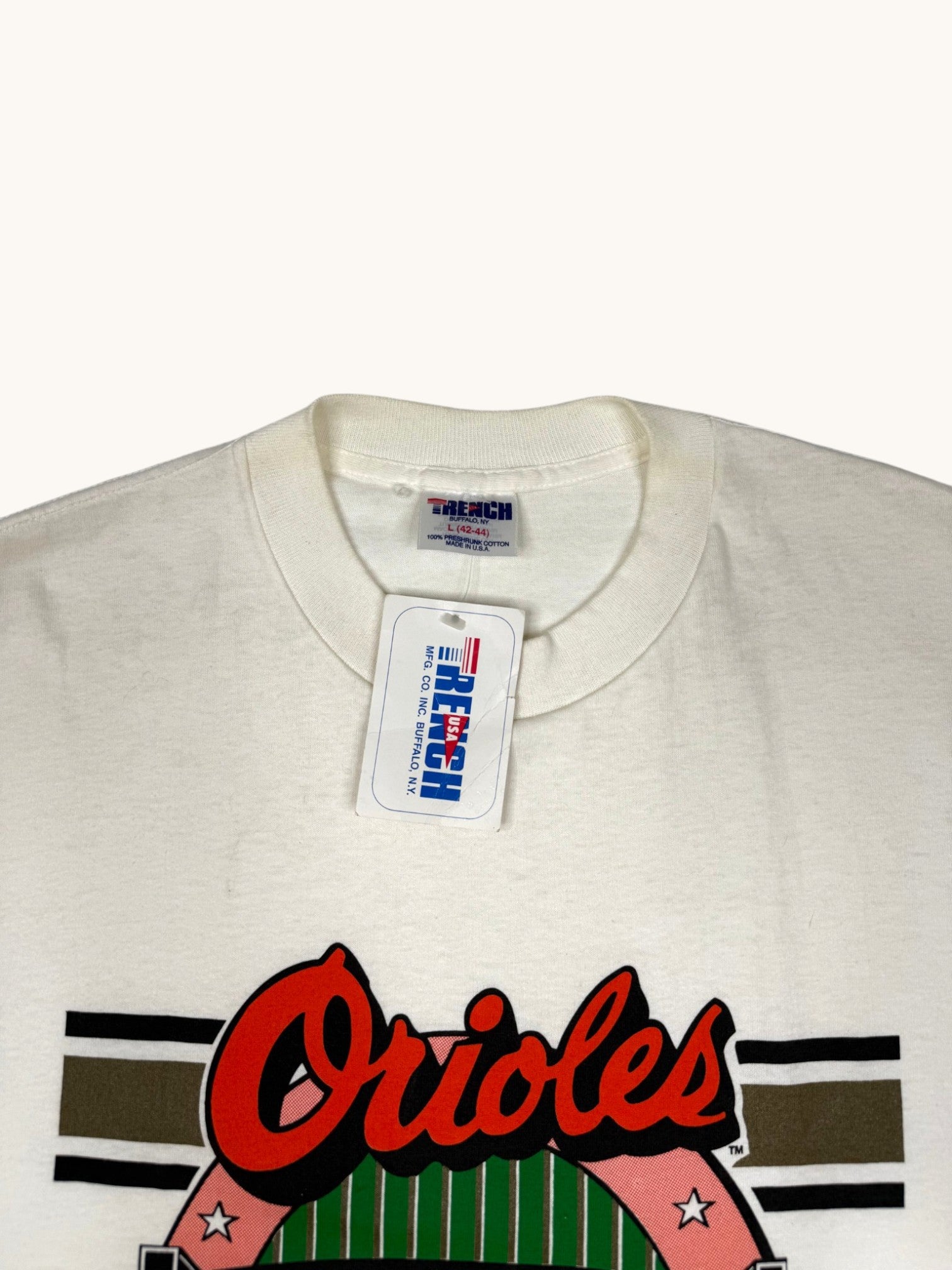 90s Trench Orioles Graphic Tee - L