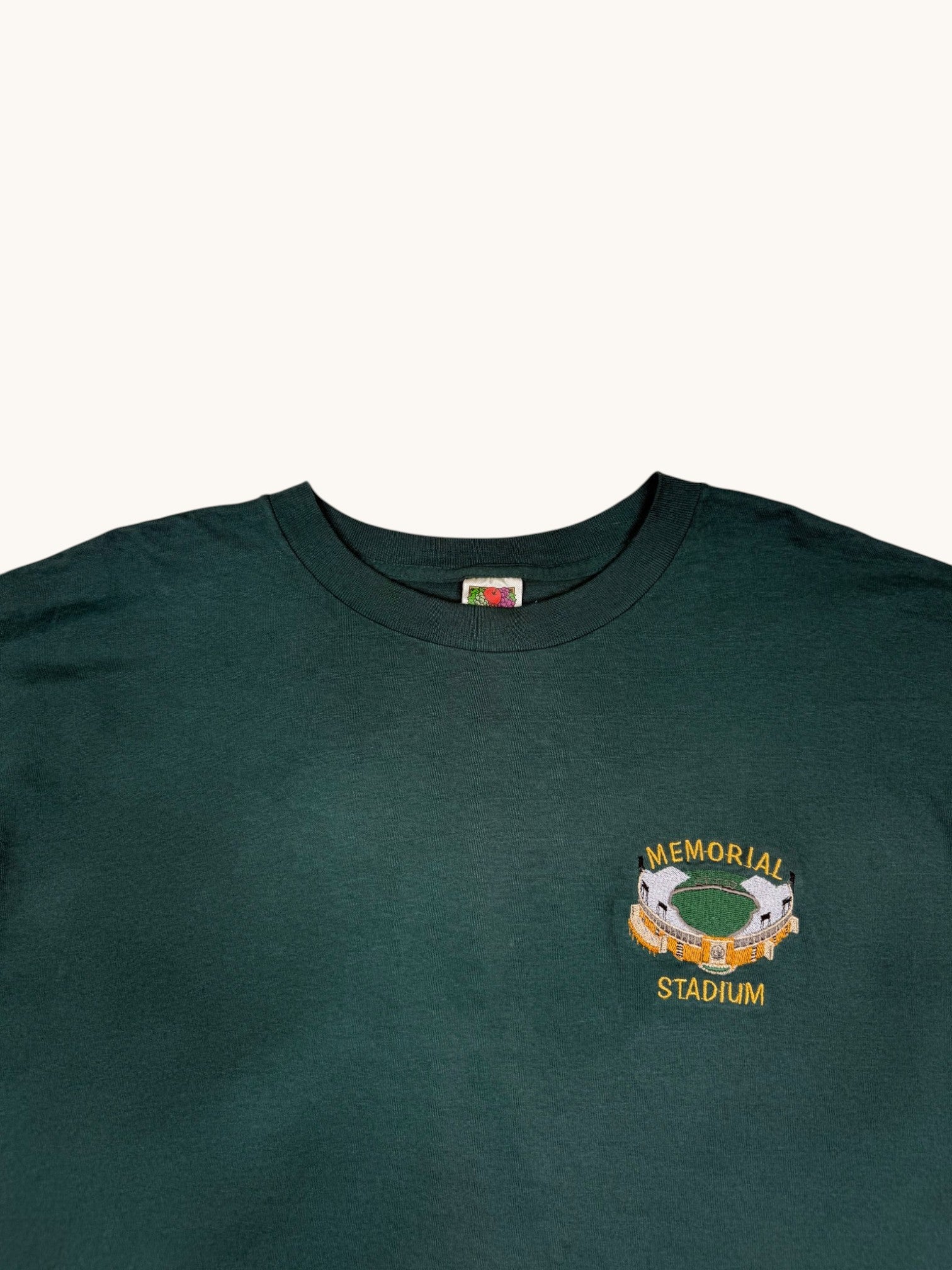 90s Fruit of the Loom Green Memorial Stadium Tee - XL