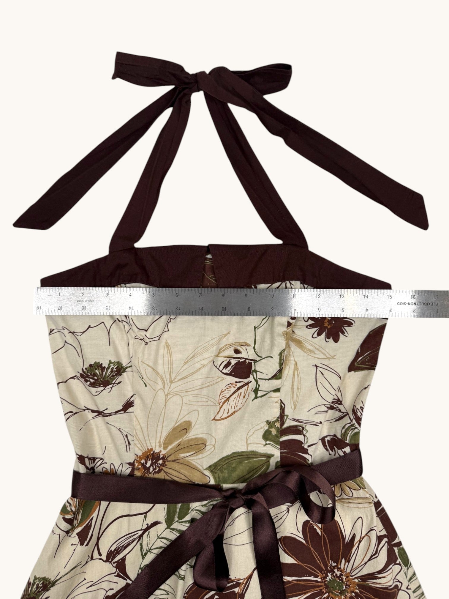 90s Pulse Floral Halter Dress - M