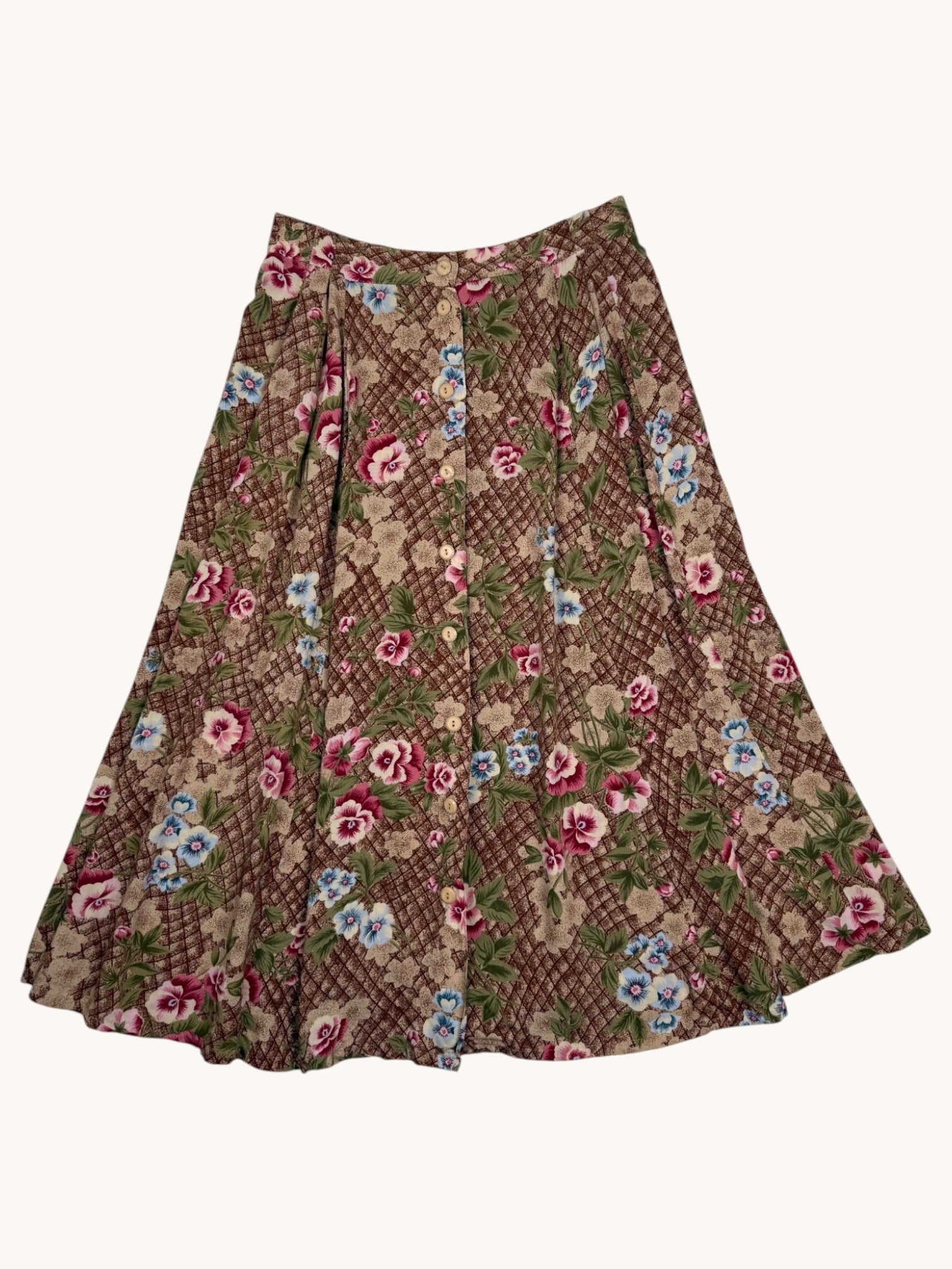 90s Sag Harbor Floral Skirt - L