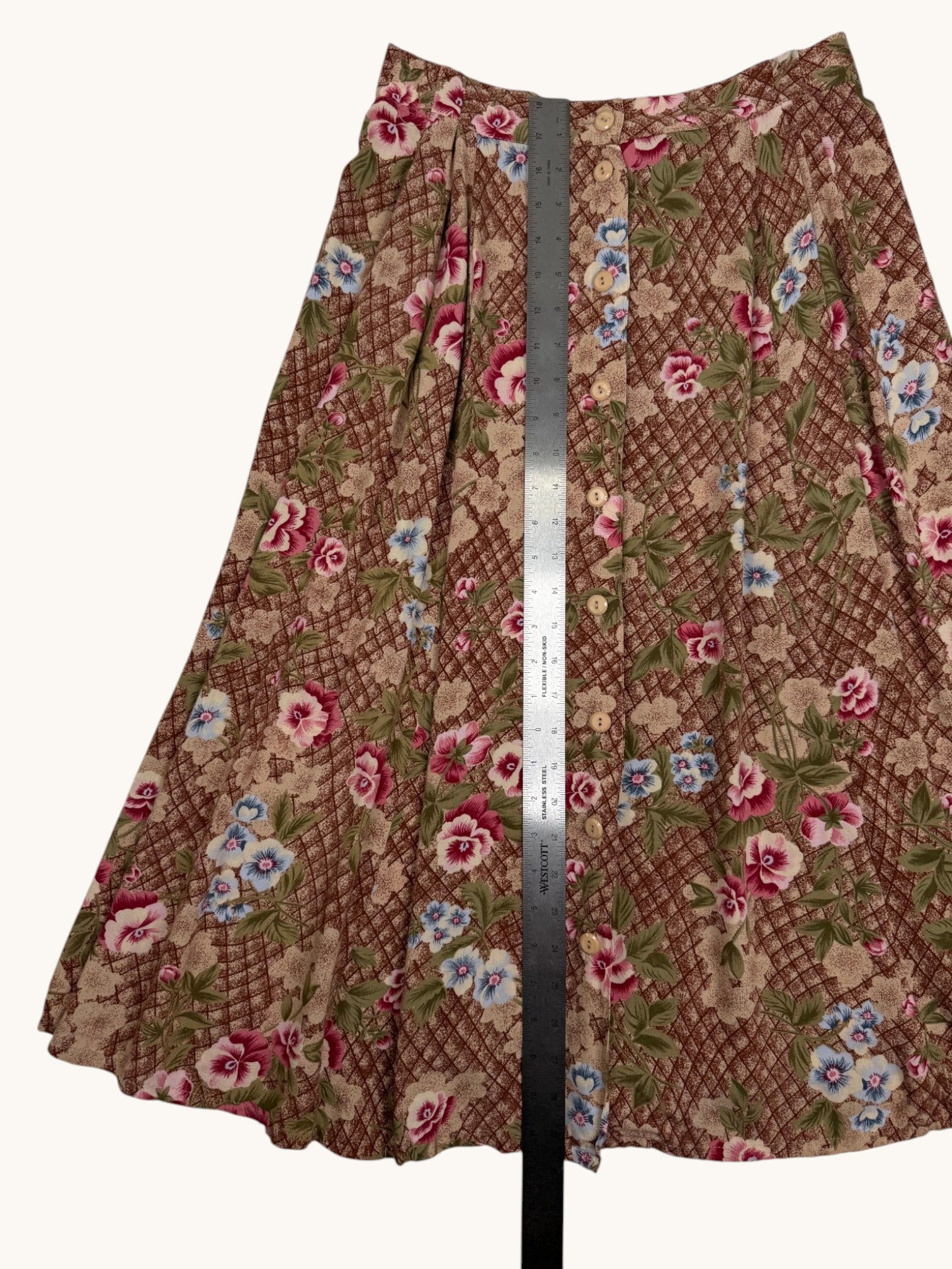 90s Sag Harbor Floral Skirt - L