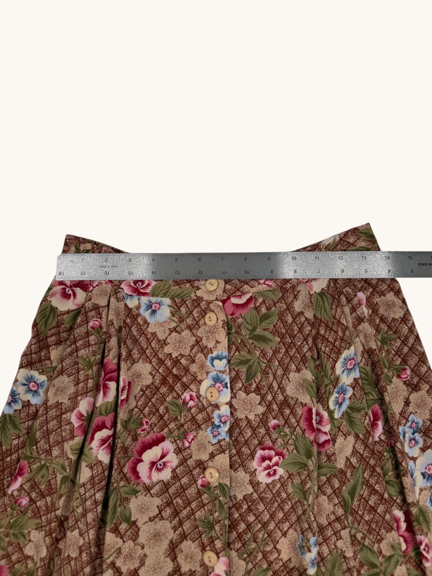 90s Sag Harbor Floral Skirt - L