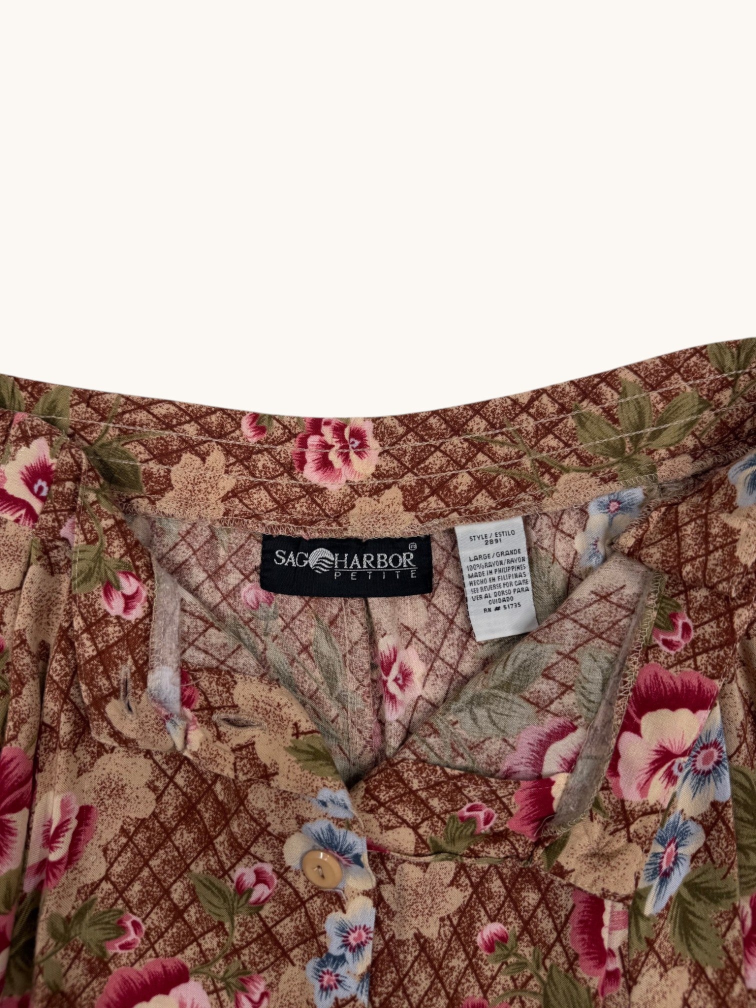 90s Sag Harbor Floral Skirt - L