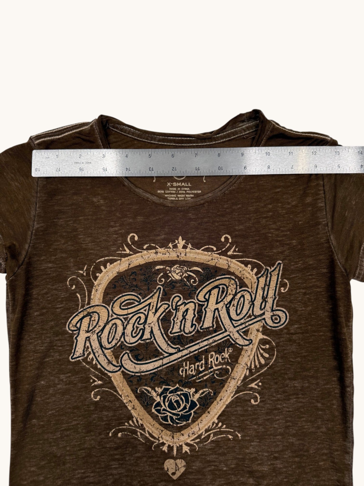 90s Hard Rock Brown Graphic Tee - XS