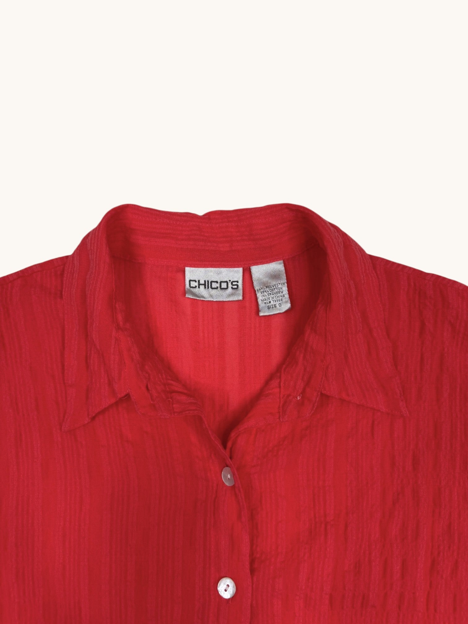 90s Chico's Orange Button-Up Top - 0