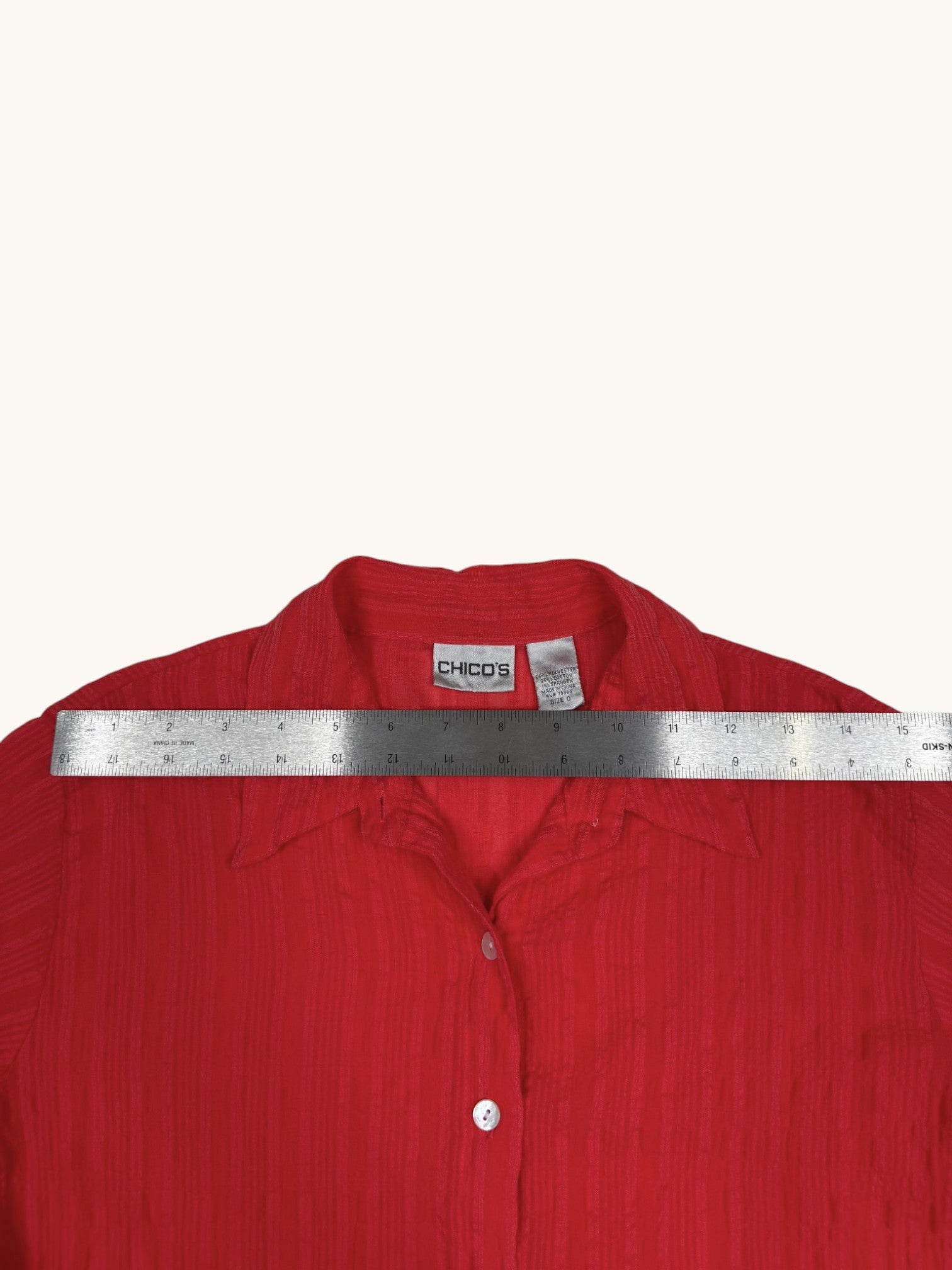 90s Chico's Orange Button-Up Top - 0