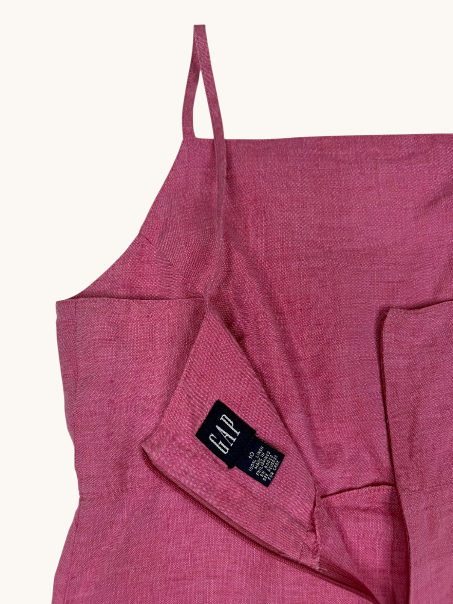 00s Gap Pink Linen Dress - 10