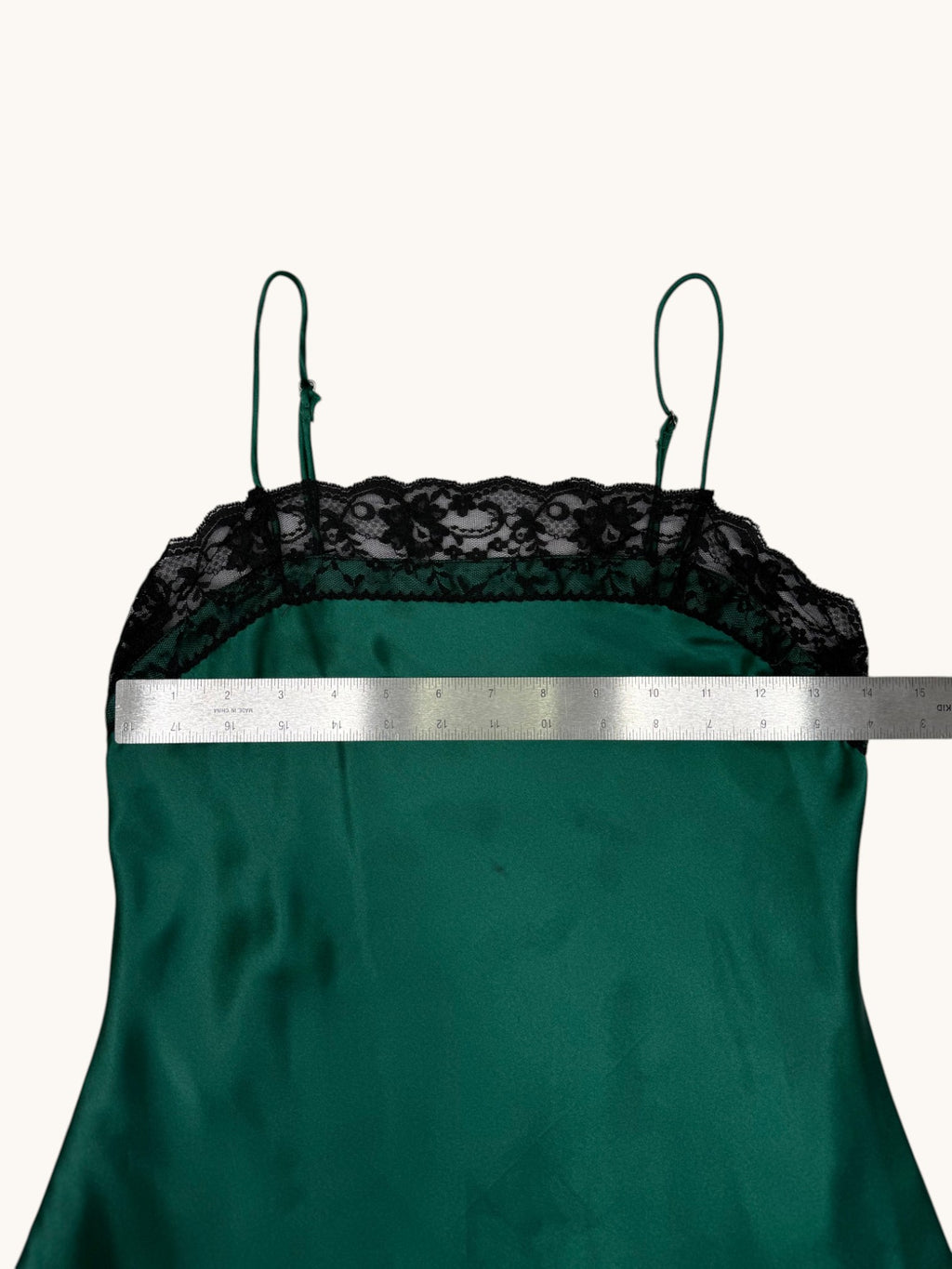 00s Abercrombie & Fitch Green Lace Slip Dress - XS