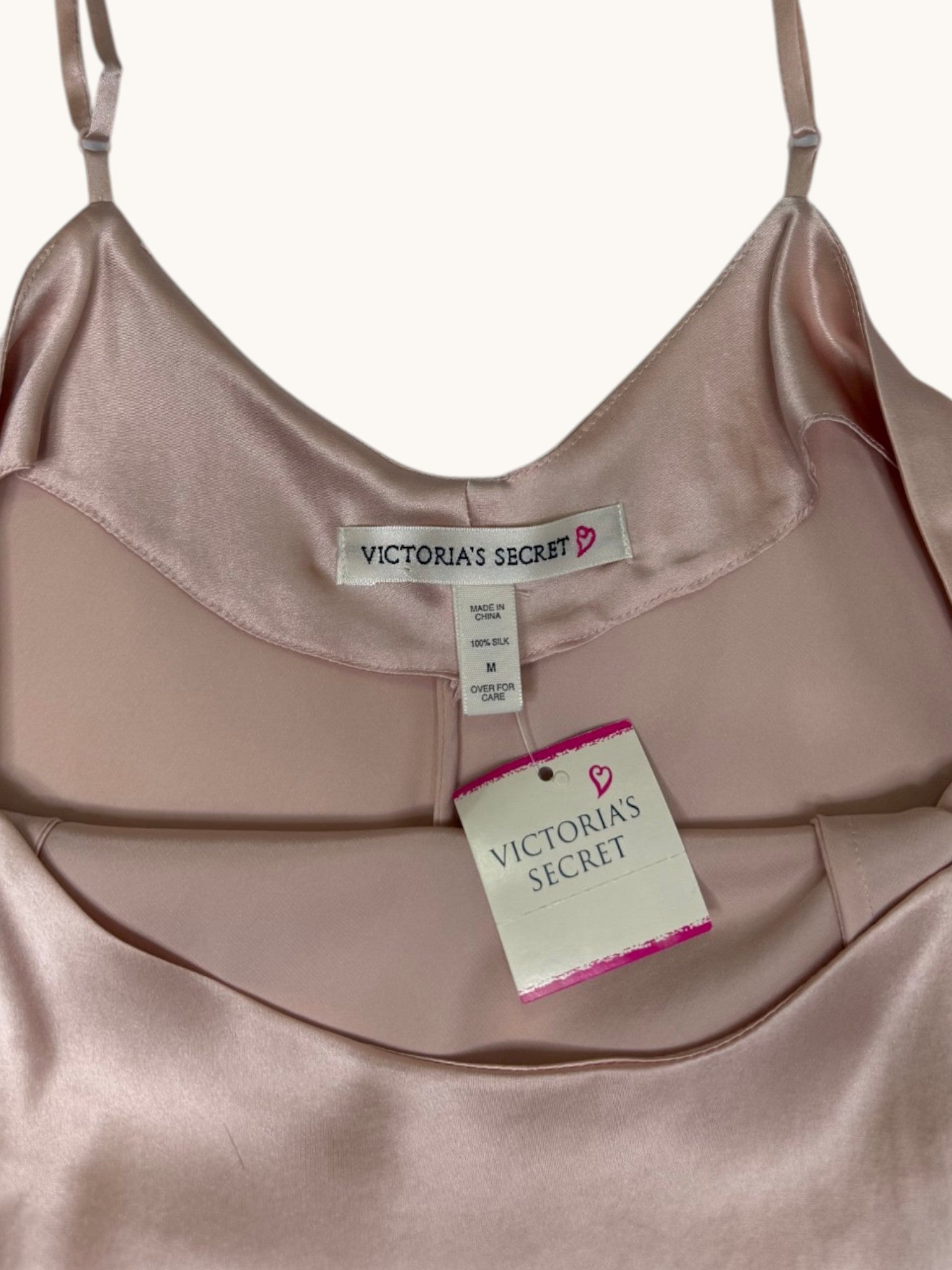 00s Victoria's Secret Pink Silk Slip Dress - M