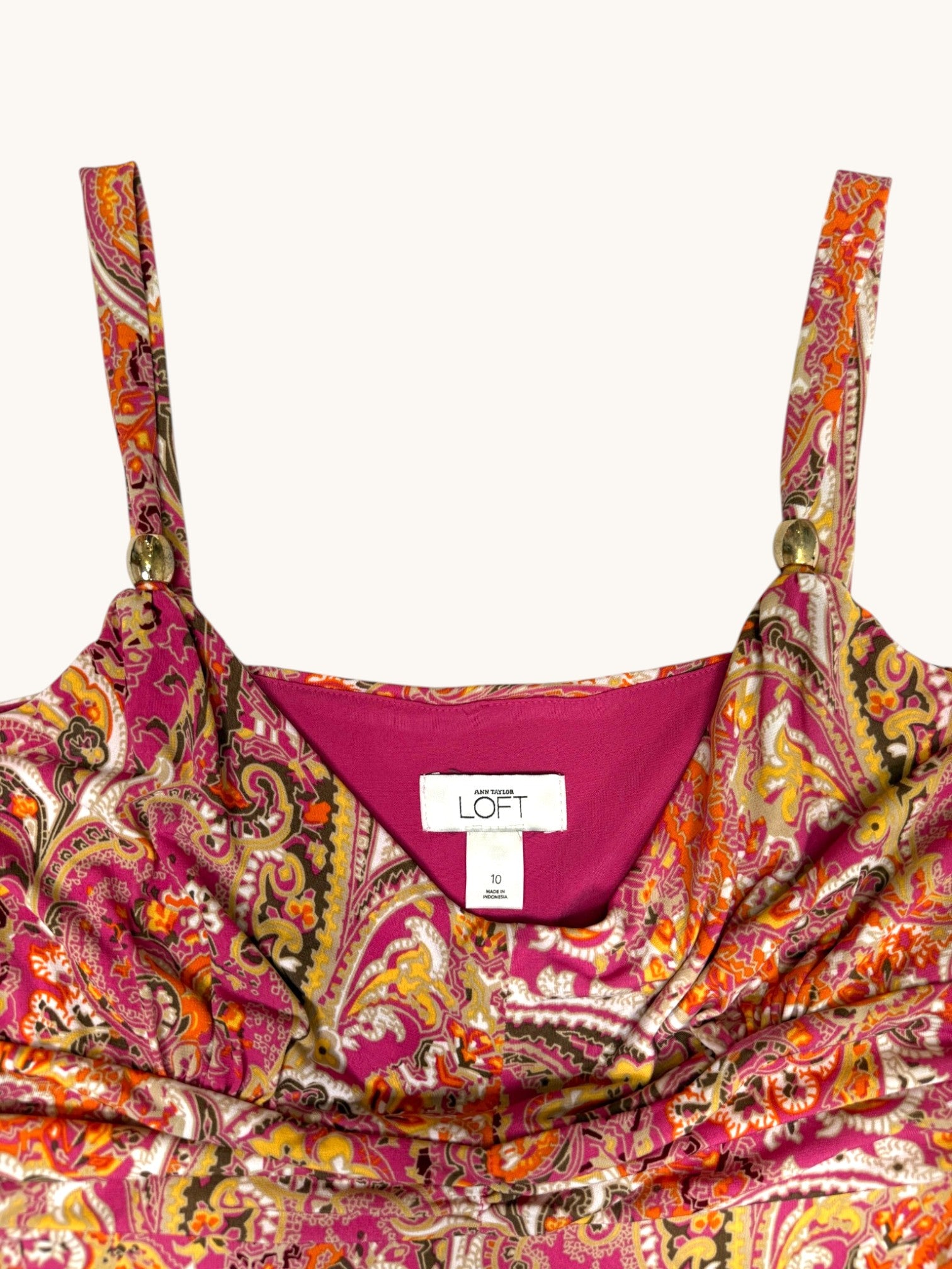 00s Loft Multicolor Paisley Dress - 10