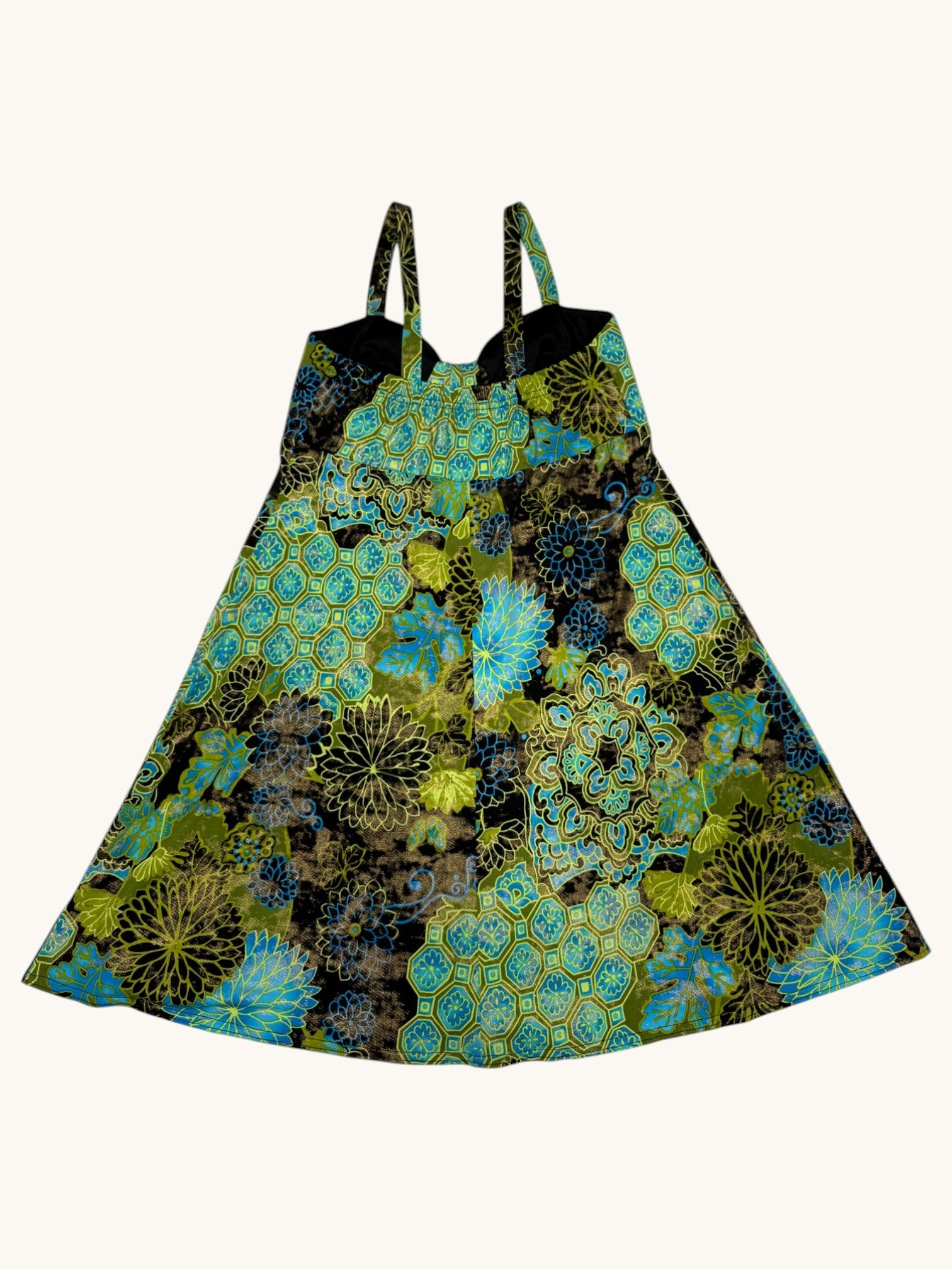 90s Dressbarn Multicolor Patterned Dress - 10