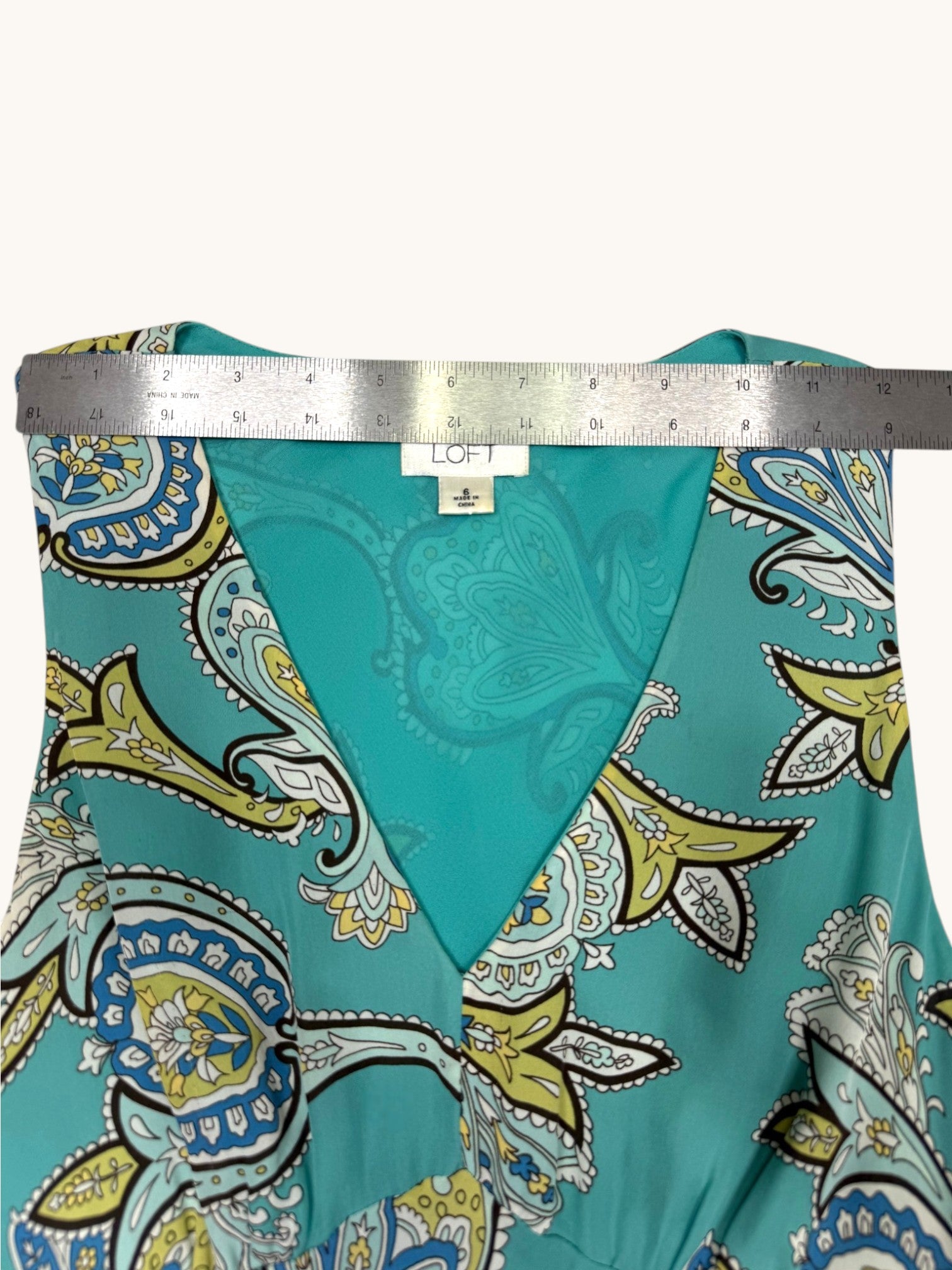 00s Loft Multicolor Paisley Dress - 6