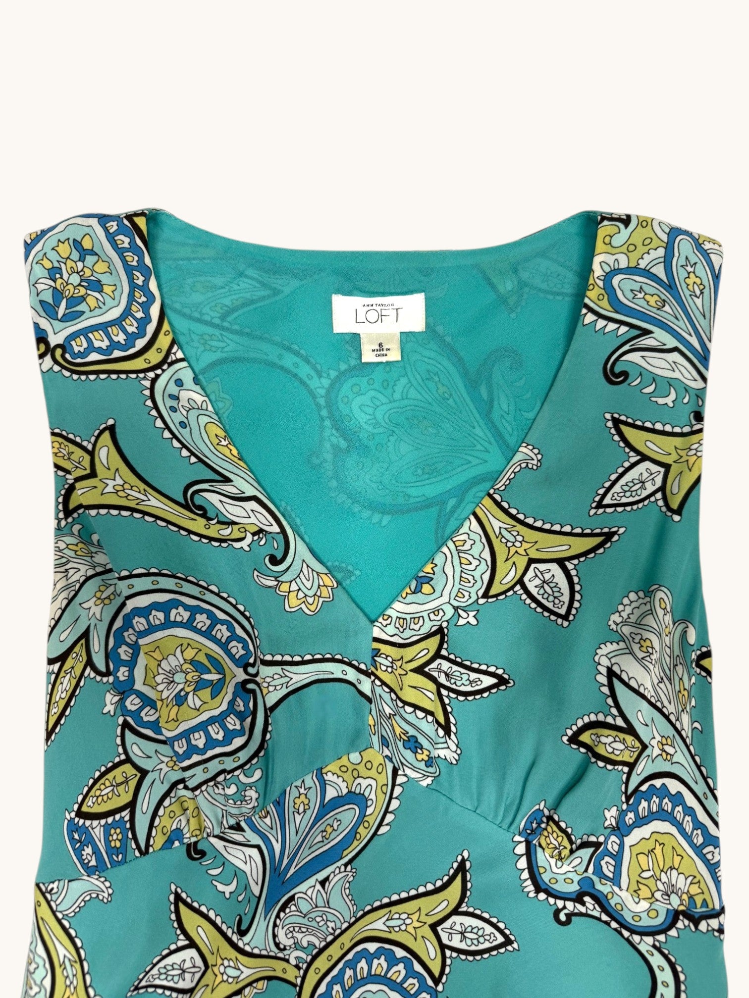 00s Loft Multicolor Paisley Dress - 6