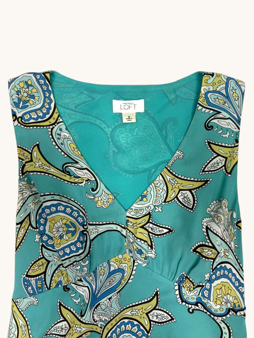 00s Loft Multicolor Paisley Dress - 6