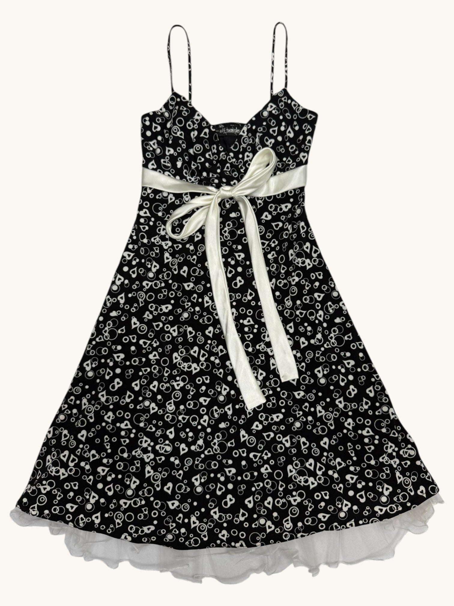 90s City Triangles Black Floral Dress